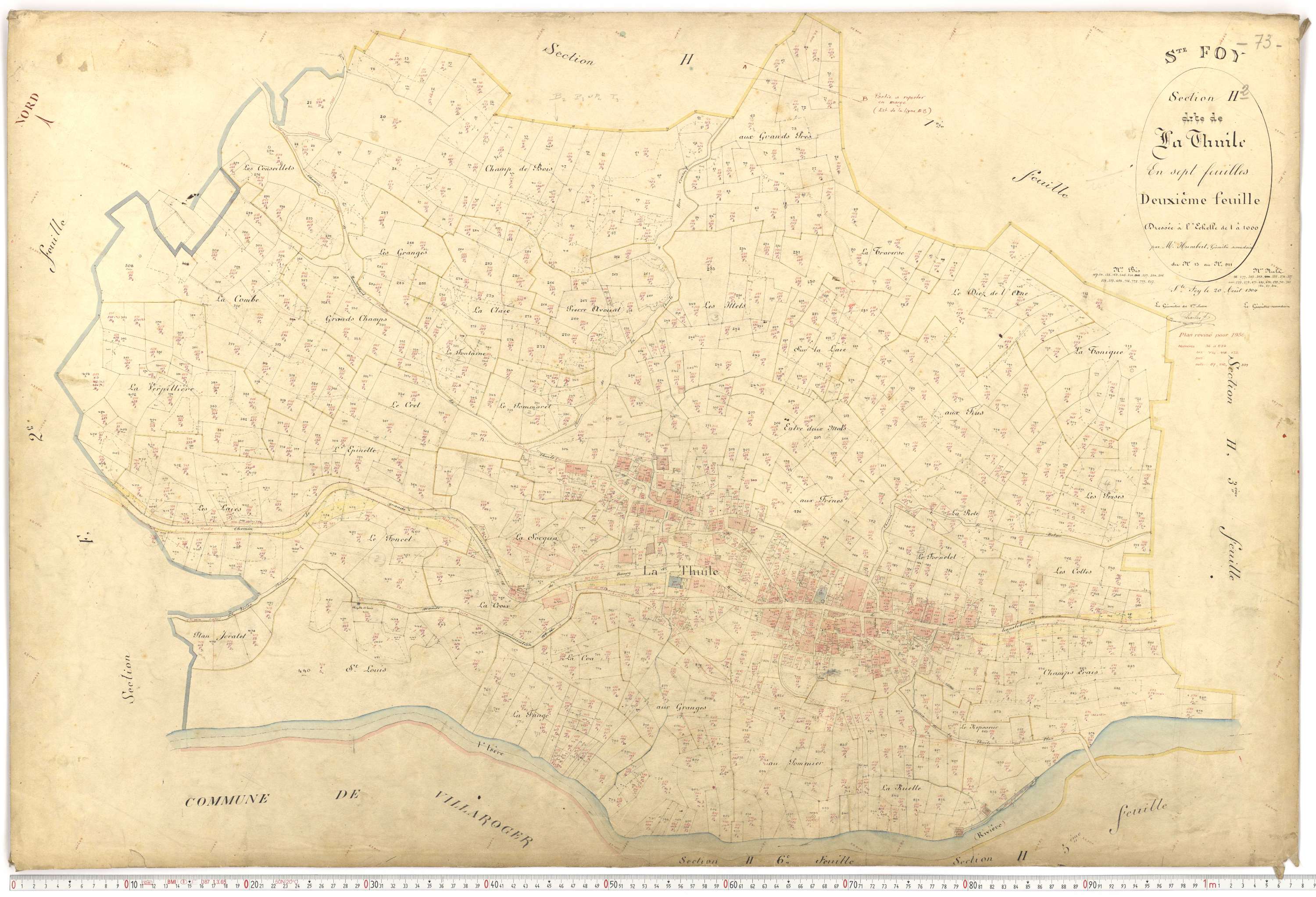 Sainte-Foy-Tarentaise - Plans cadastraux du premier cadastre français.