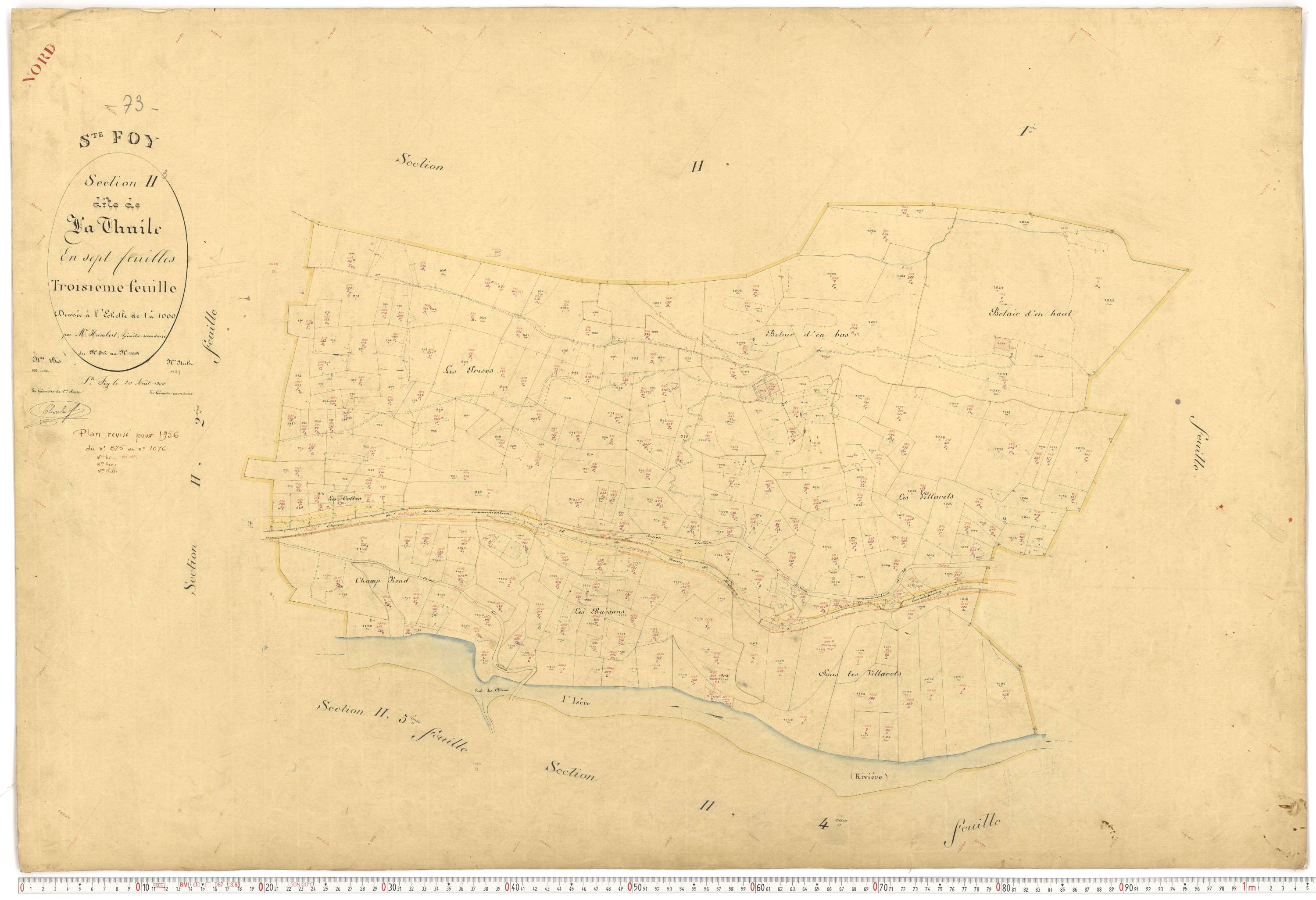Sainte-Foy-Tarentaise - Plans cadastraux du premier cadastre français.