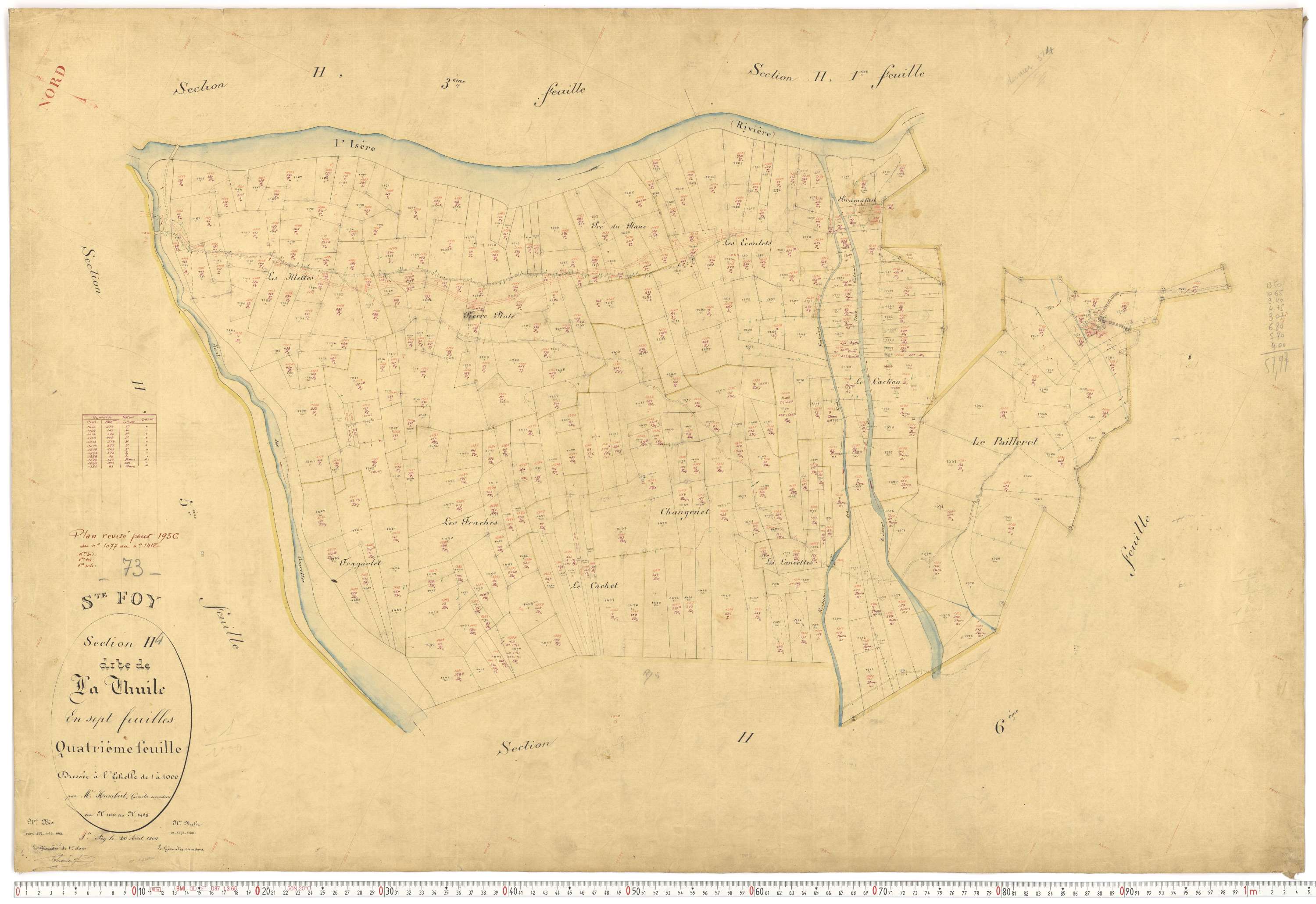 Sainte-Foy-Tarentaise - Plans cadastraux du premier cadastre français.