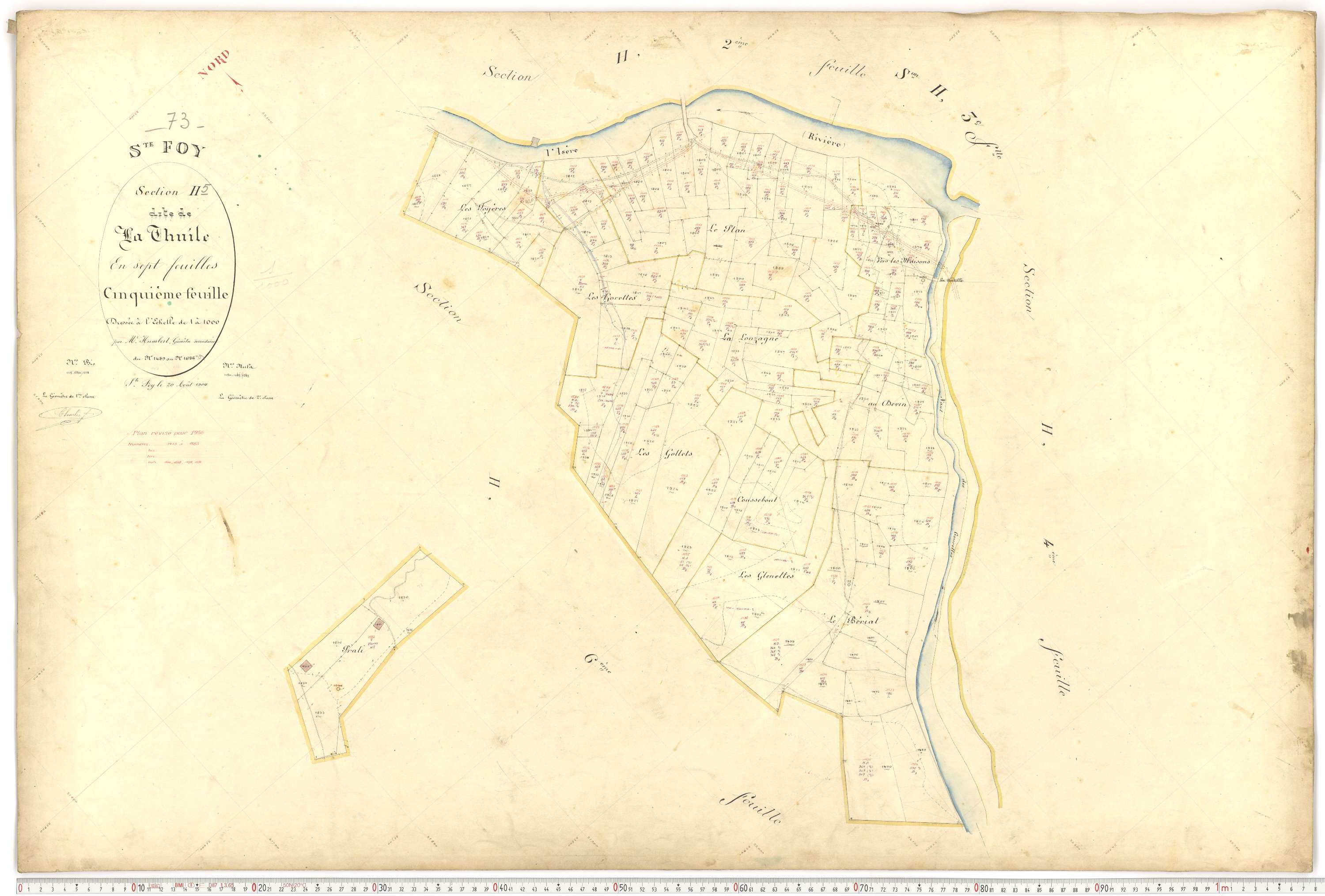 Sainte-Foy-Tarentaise - Plans cadastraux du premier cadastre français.