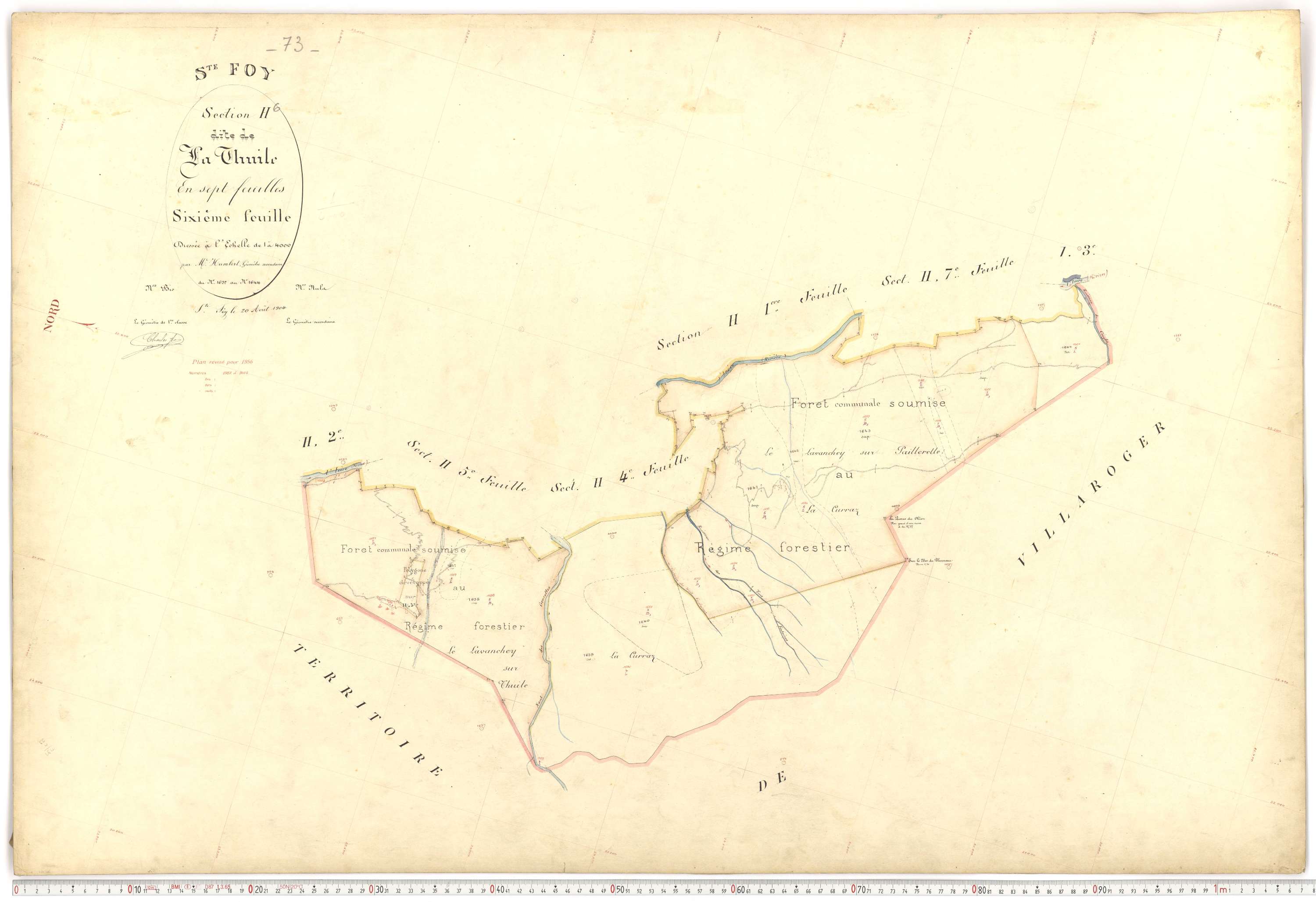 Sainte-Foy-Tarentaise - Plans cadastraux du premier cadastre français.