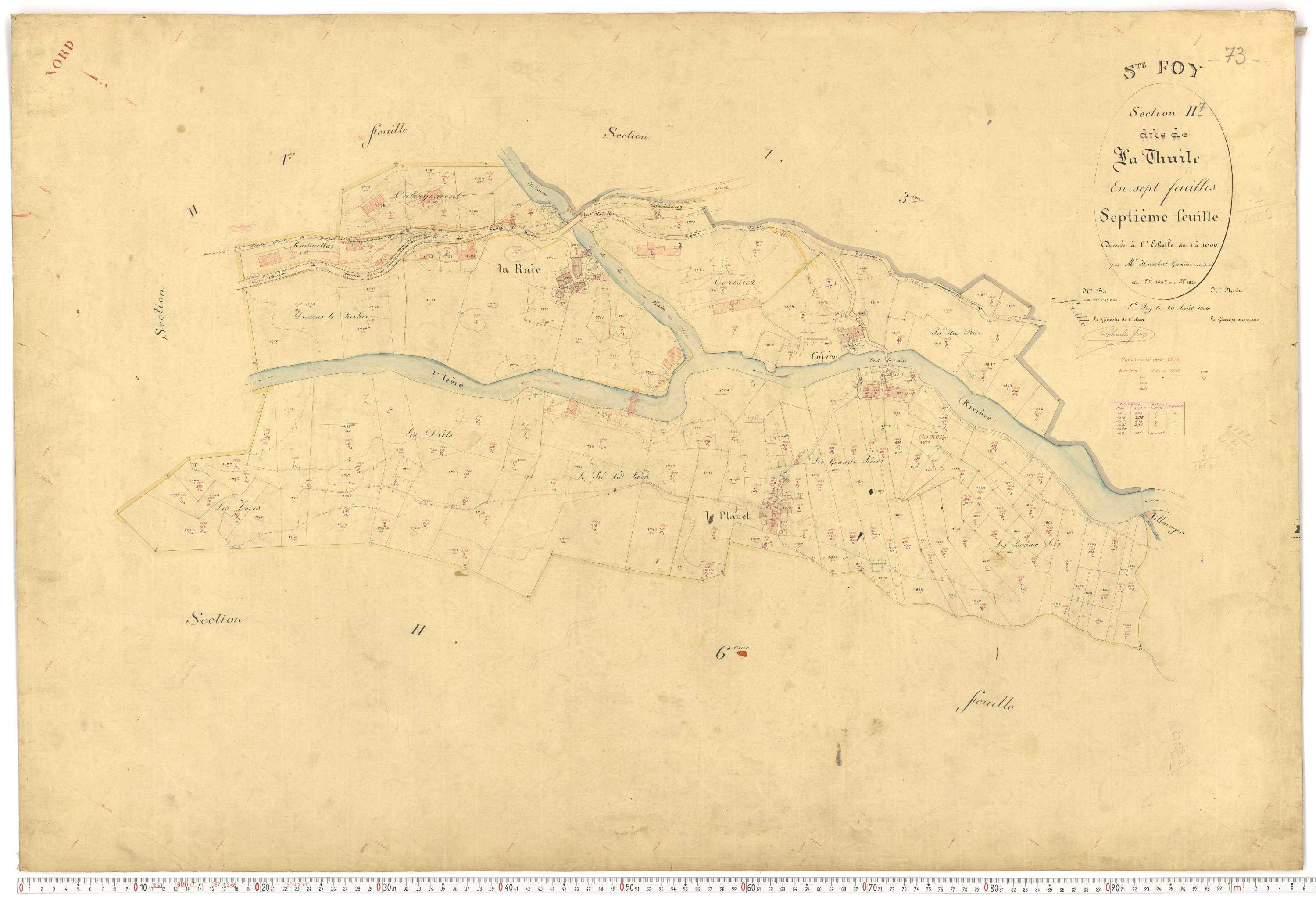 Sainte-Foy-Tarentaise - Plans cadastraux du premier cadastre français.
