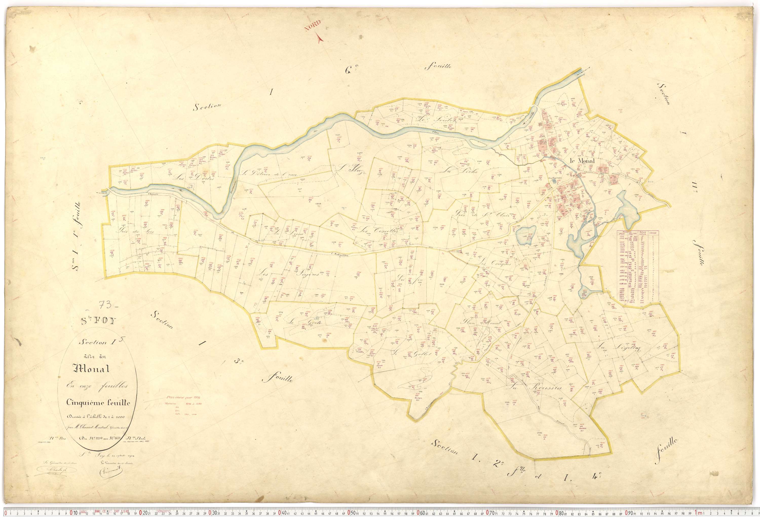 Sainte-Foy-Tarentaise - Plans cadastraux du premier cadastre français.