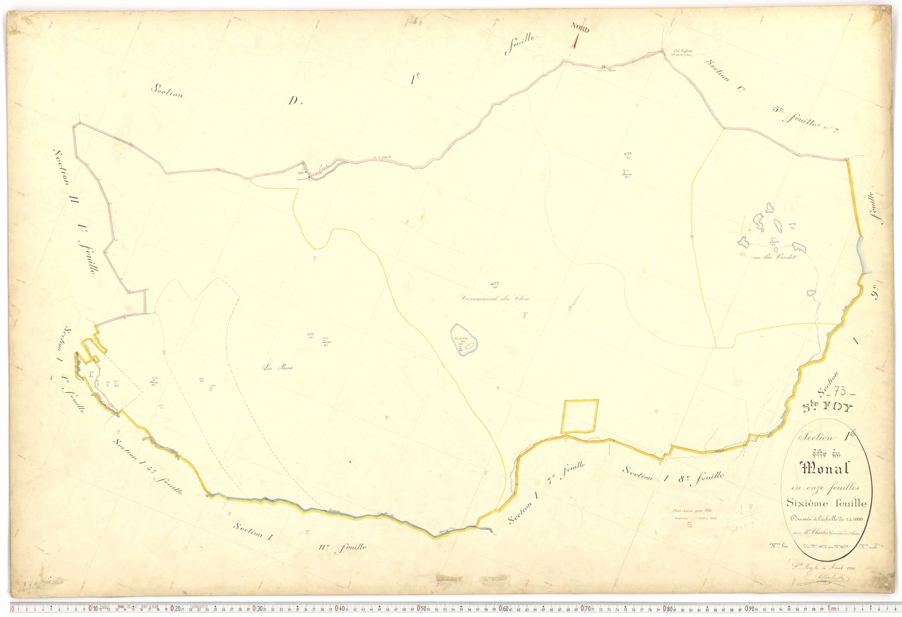 Sainte-Foy-Tarentaise - Plans cadastraux du premier cadastre français.