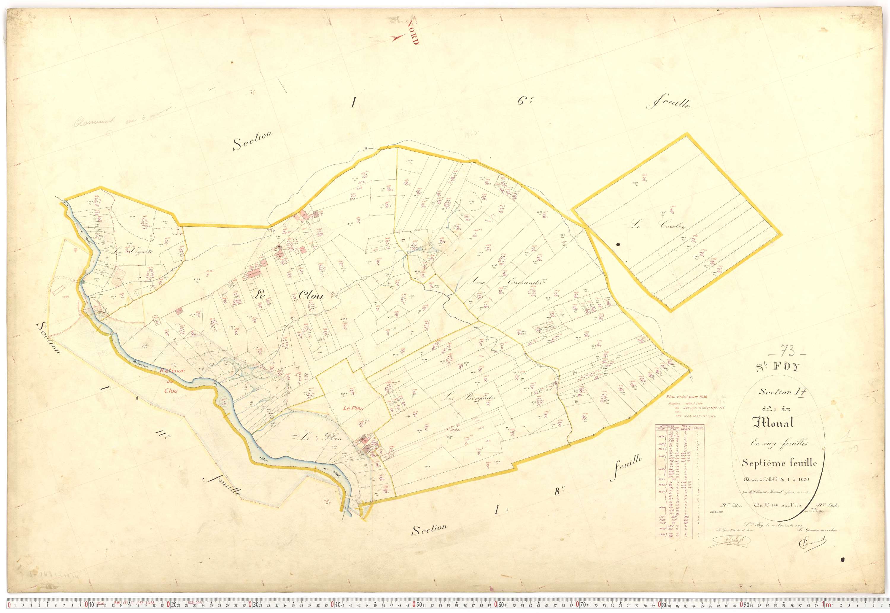 Sainte-Foy-Tarentaise - Plans cadastraux du premier cadastre français.