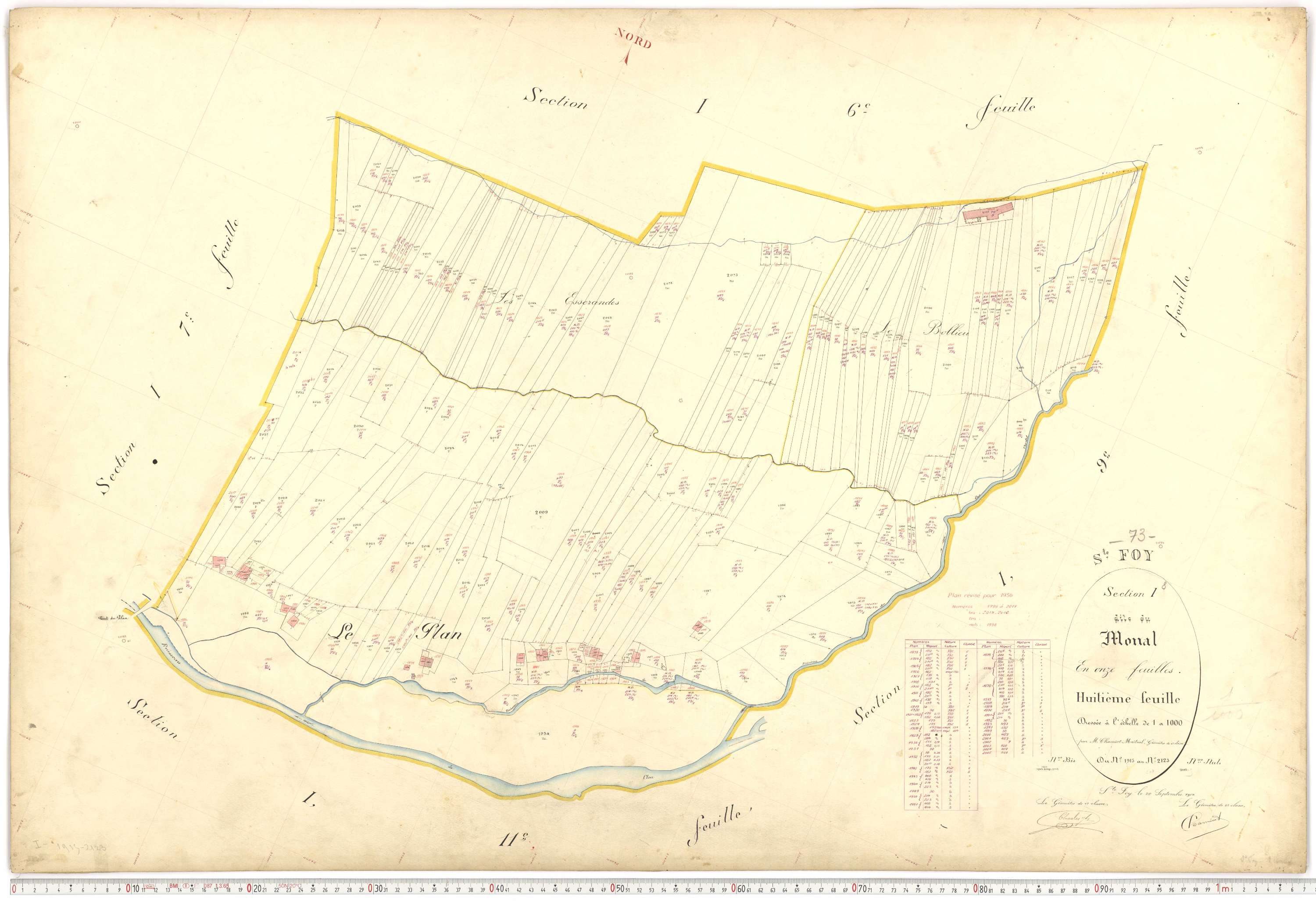 Sainte-Foy-Tarentaise - Plans cadastraux du premier cadastre français.