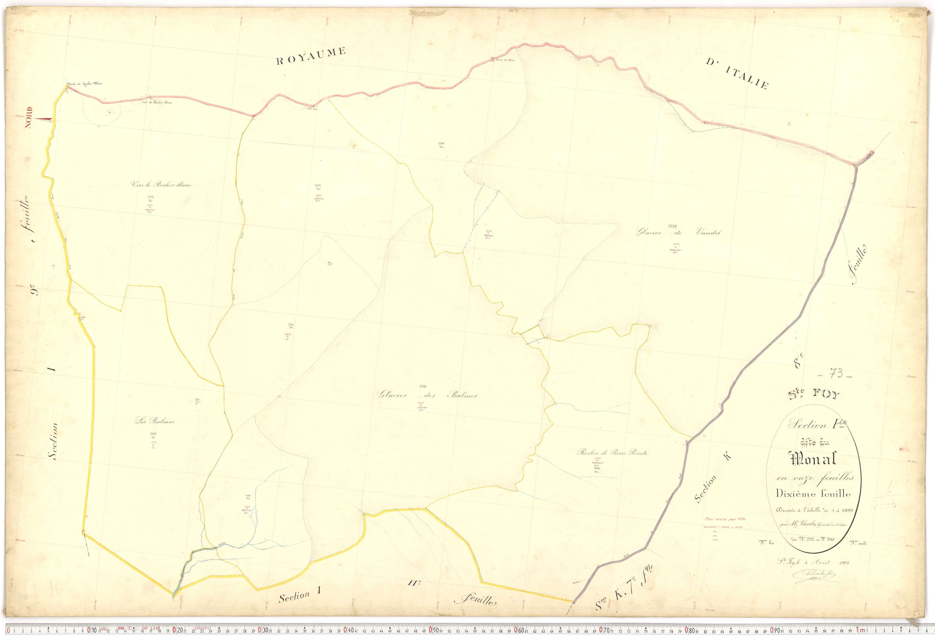Sainte-Foy-Tarentaise - Plans cadastraux du premier cadastre français.