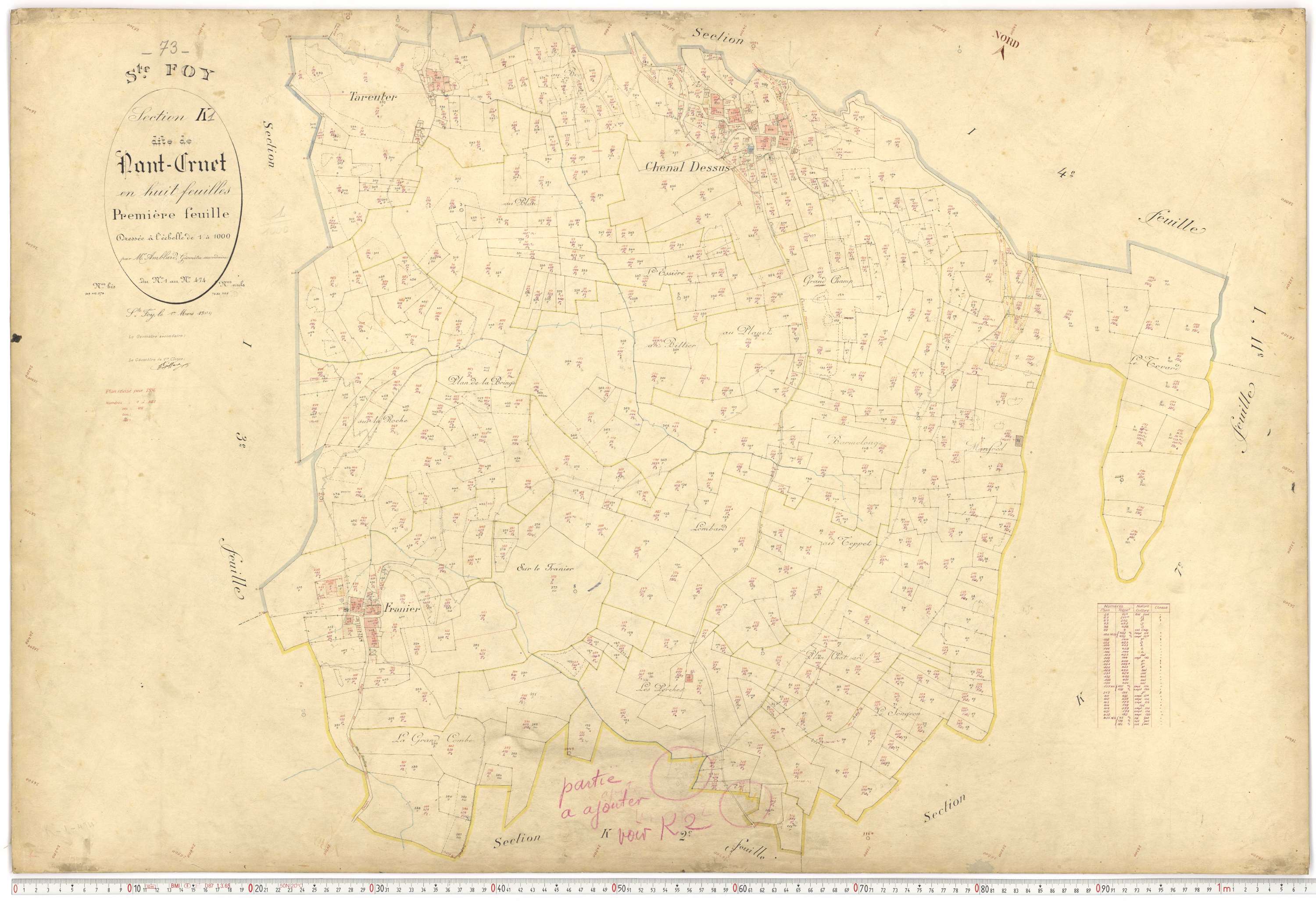 Sainte-Foy-Tarentaise - Plans cadastraux du premier cadastre français.
