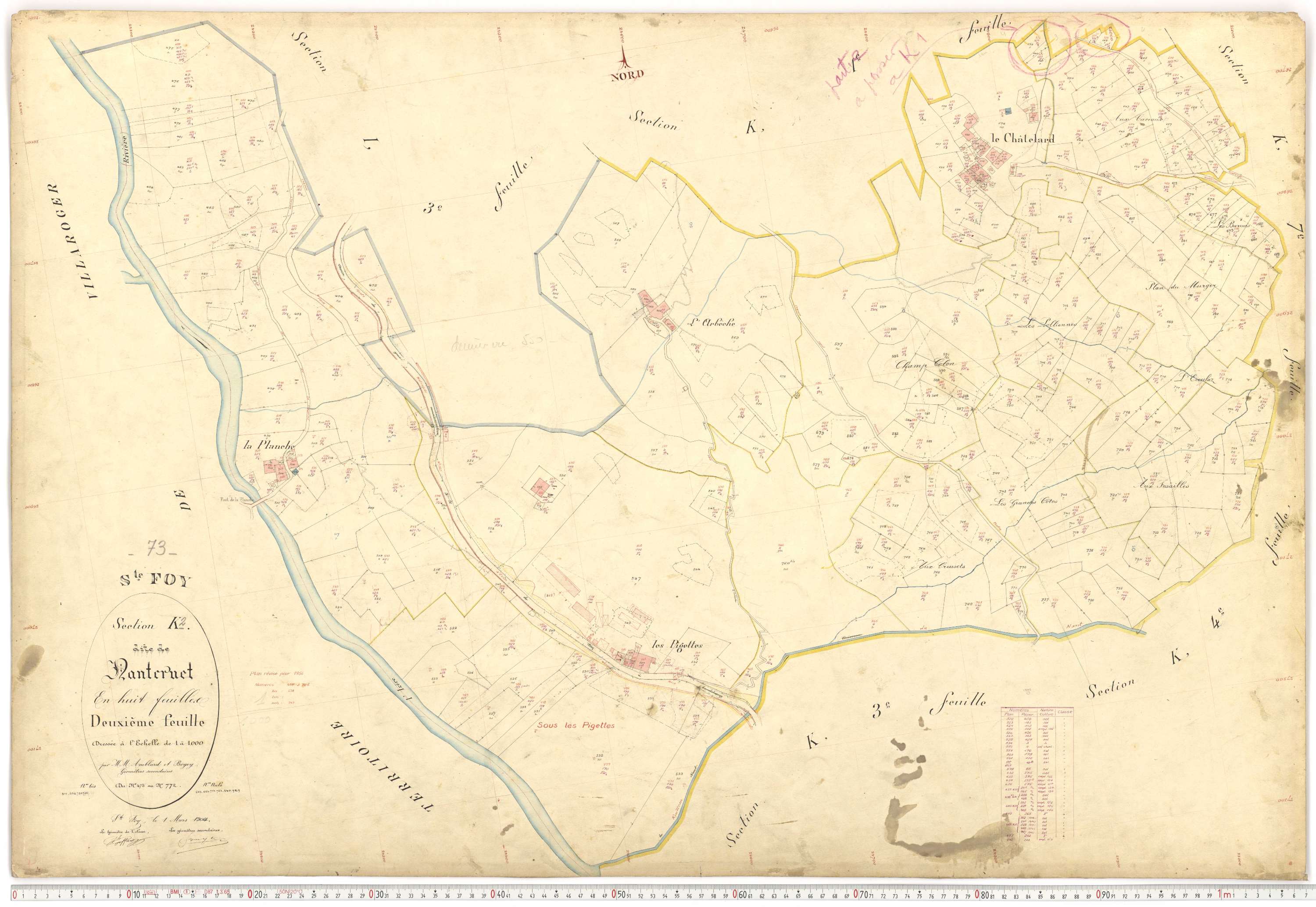 Sainte-Foy-Tarentaise - Plans cadastraux du premier cadastre français.