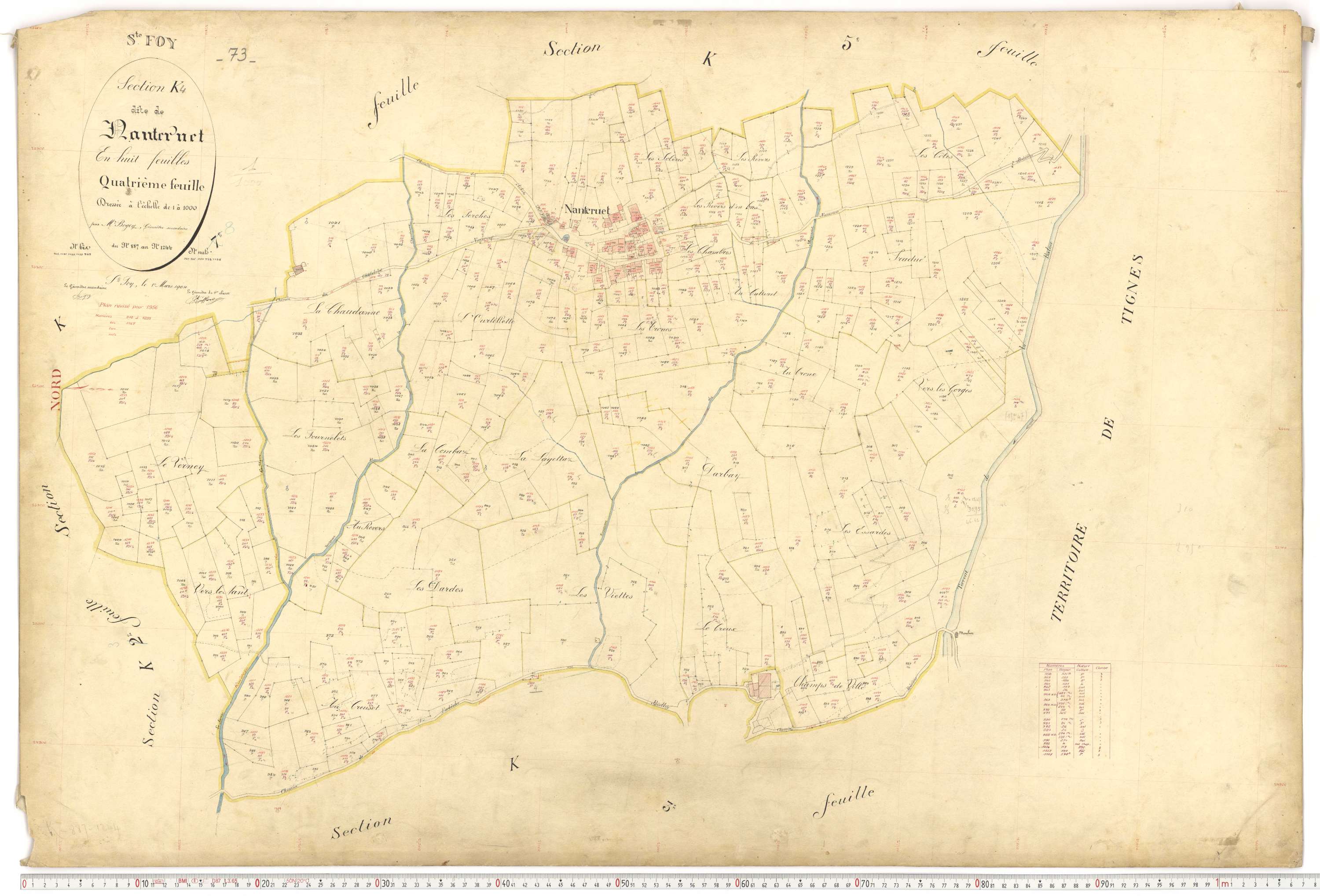 Sainte-Foy-Tarentaise - Plans cadastraux du premier cadastre français.