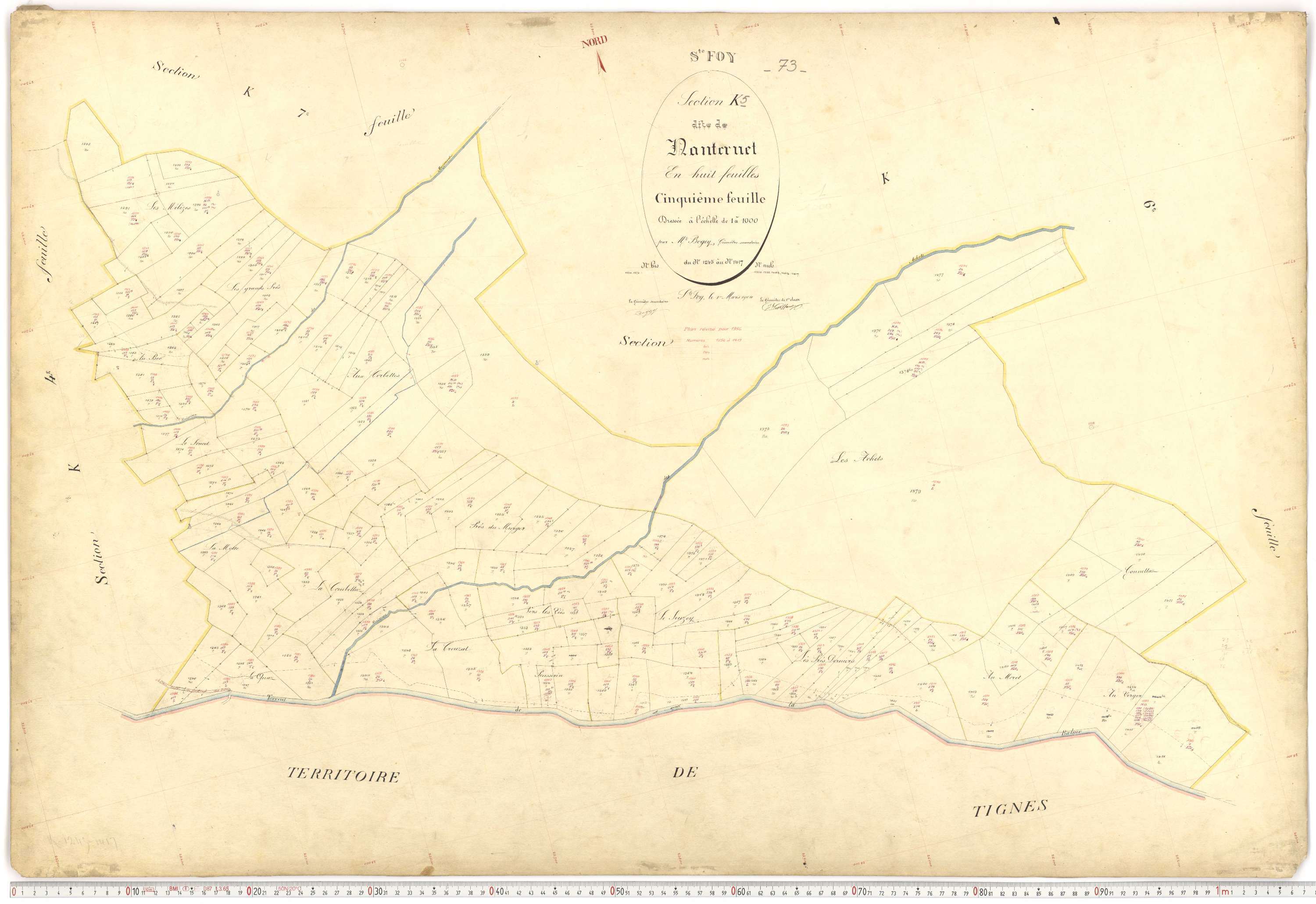 Sainte-Foy-Tarentaise - Plans cadastraux du premier cadastre français.