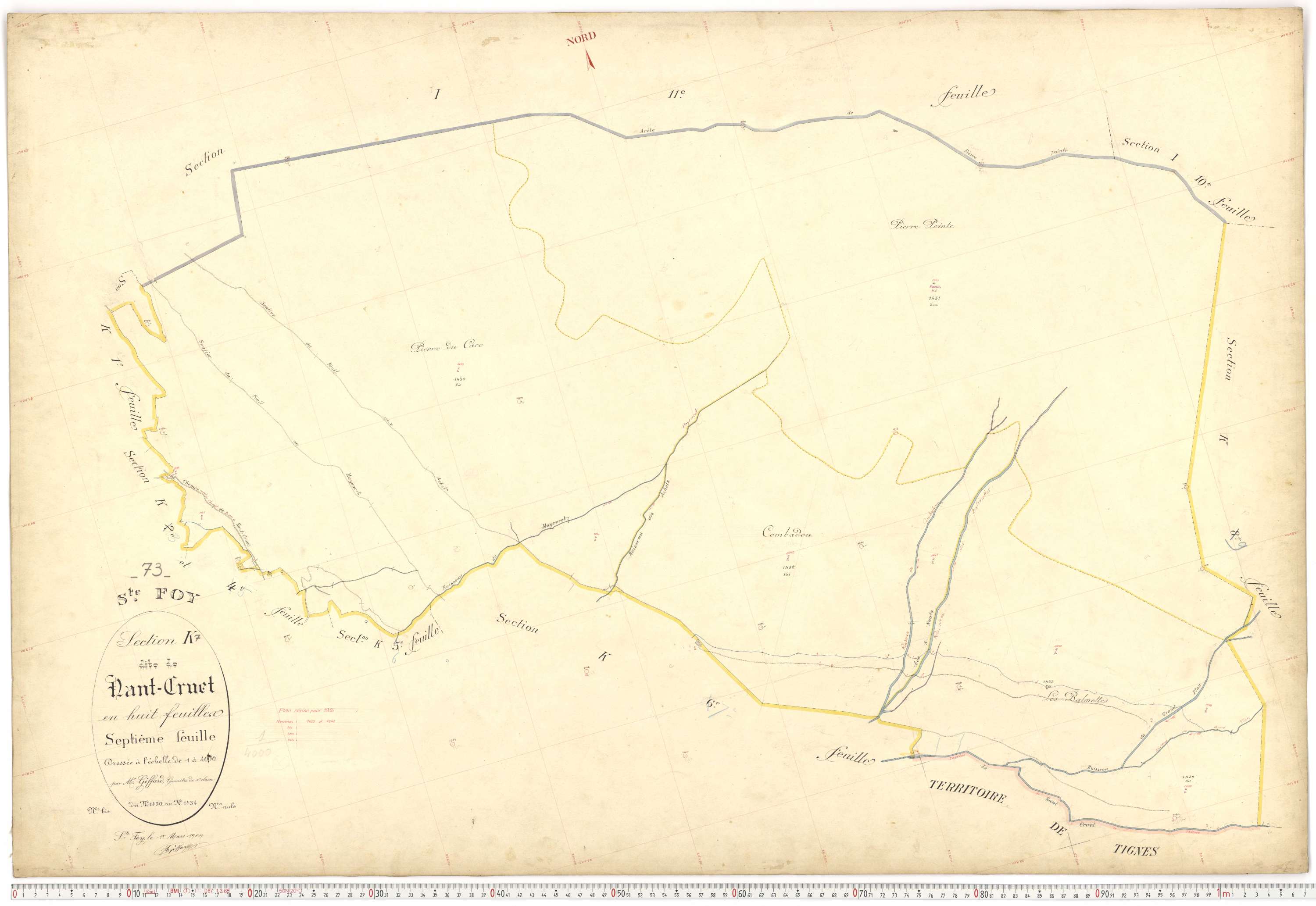 Sainte-Foy-Tarentaise - Plans cadastraux du premier cadastre français.