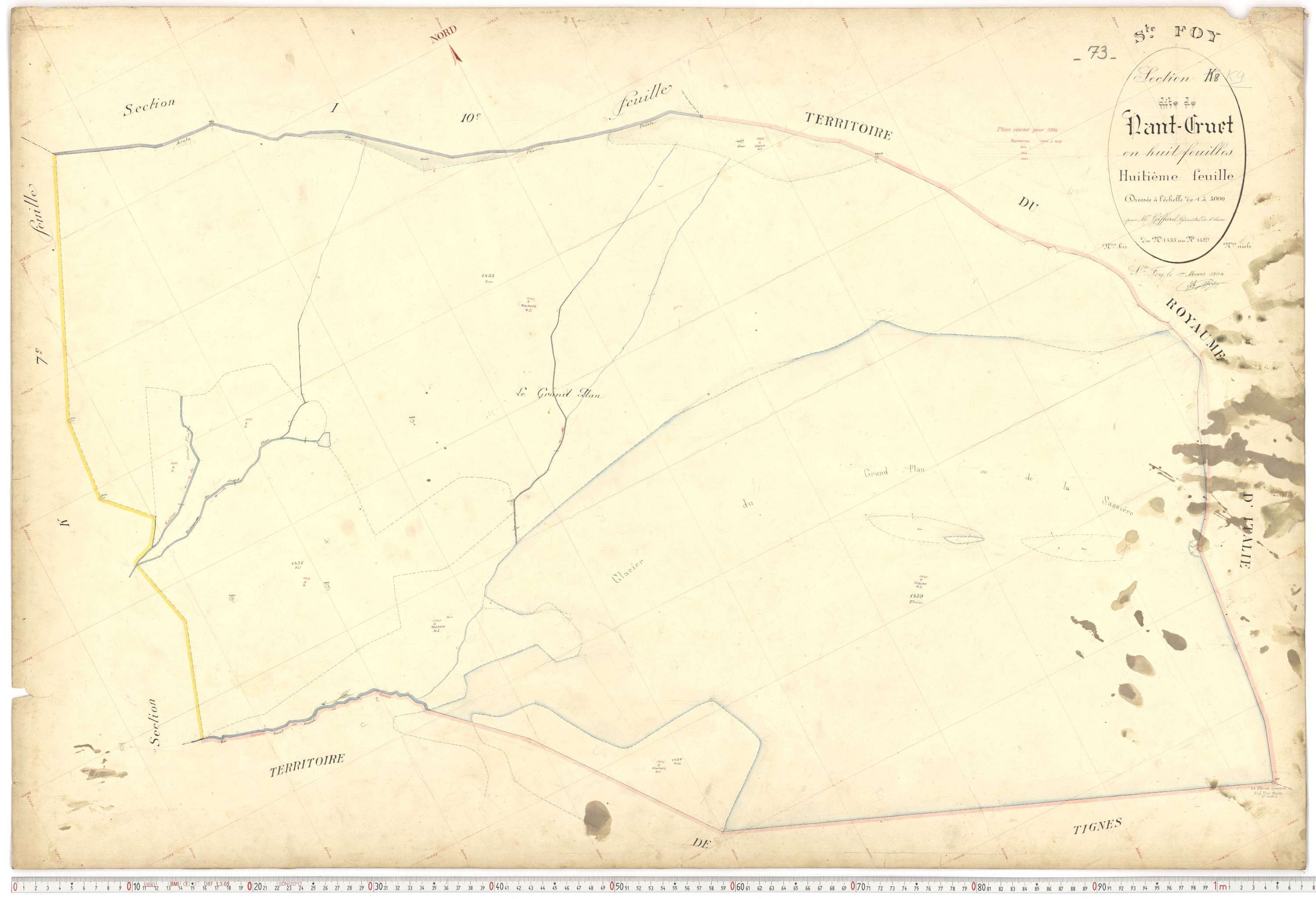 Sainte-Foy-Tarentaise - Plans cadastraux du premier cadastre français.