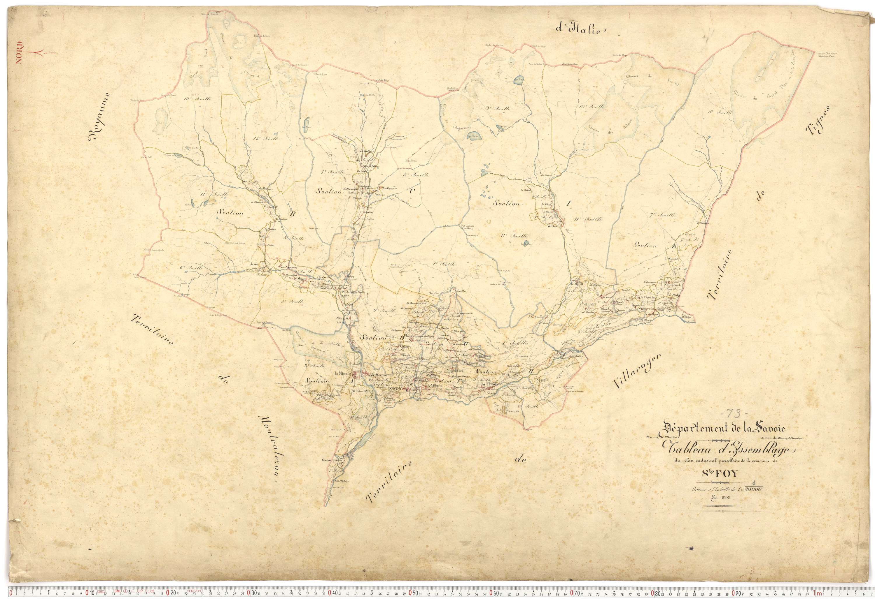 Sainte-Foy-Tarentaise - Plans cadastraux du premier cadastre français.