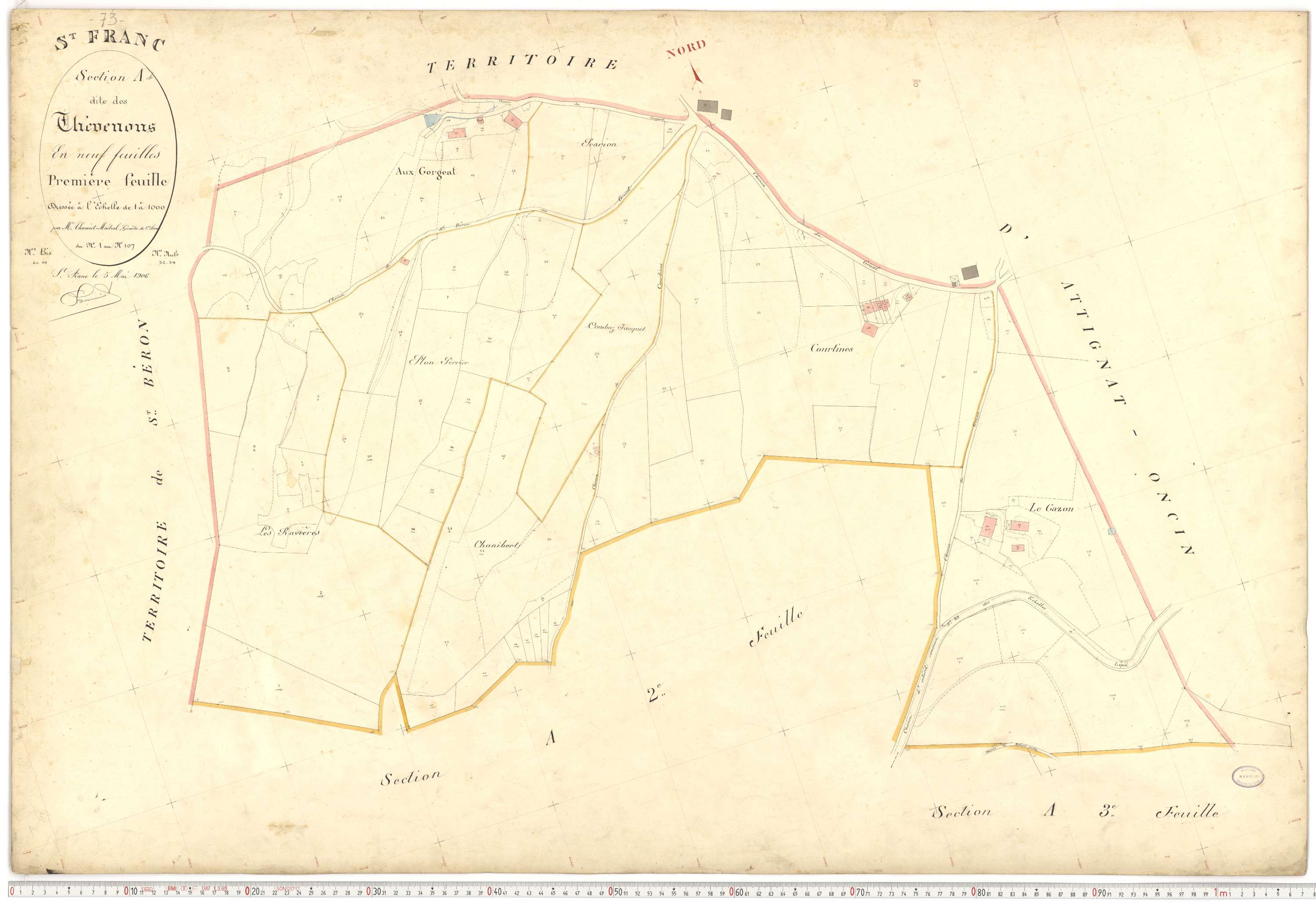 Saint-Franc - Plans cadastraux du premier cadastre français.