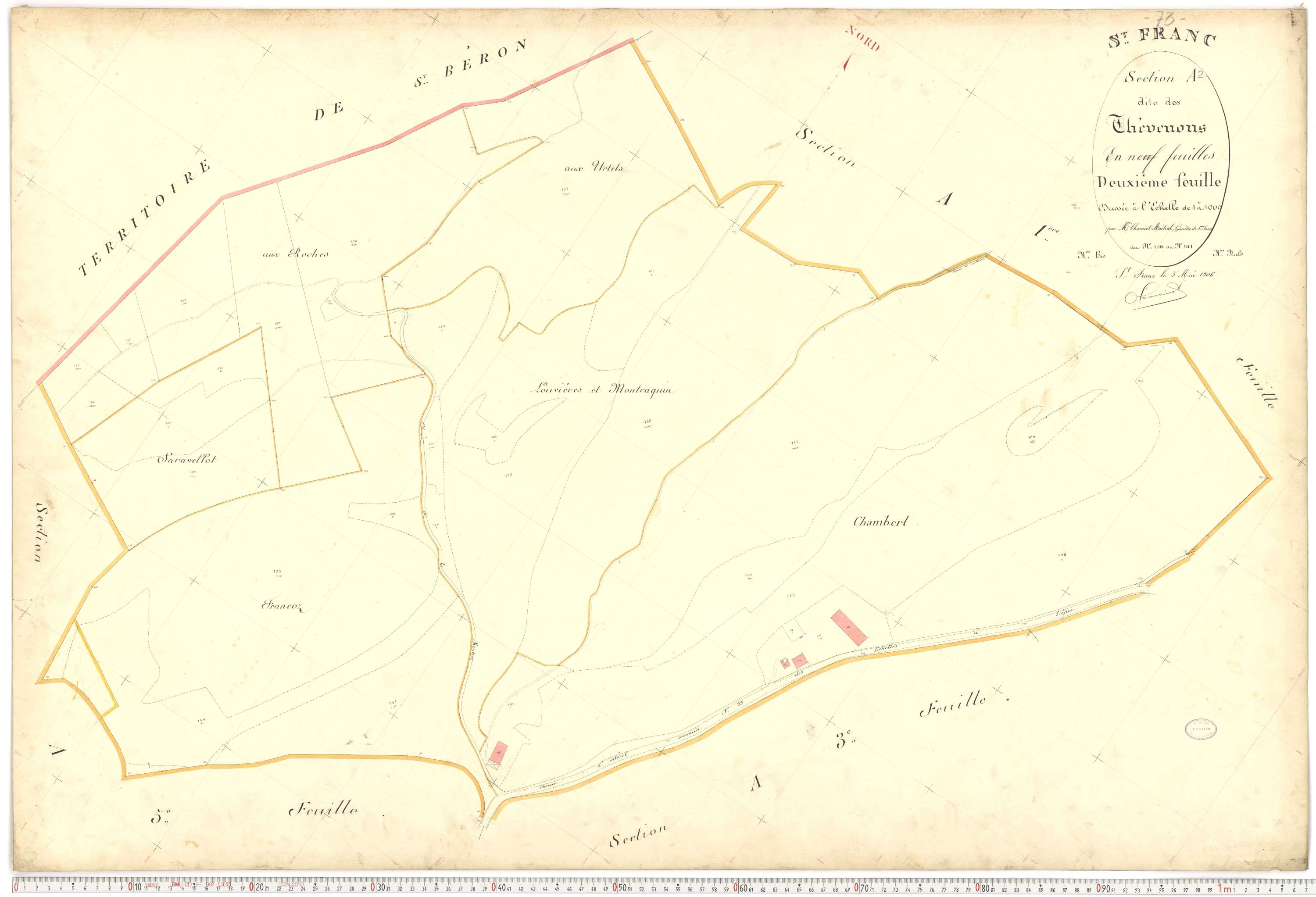 Saint-Franc - Plans cadastraux du premier cadastre français.