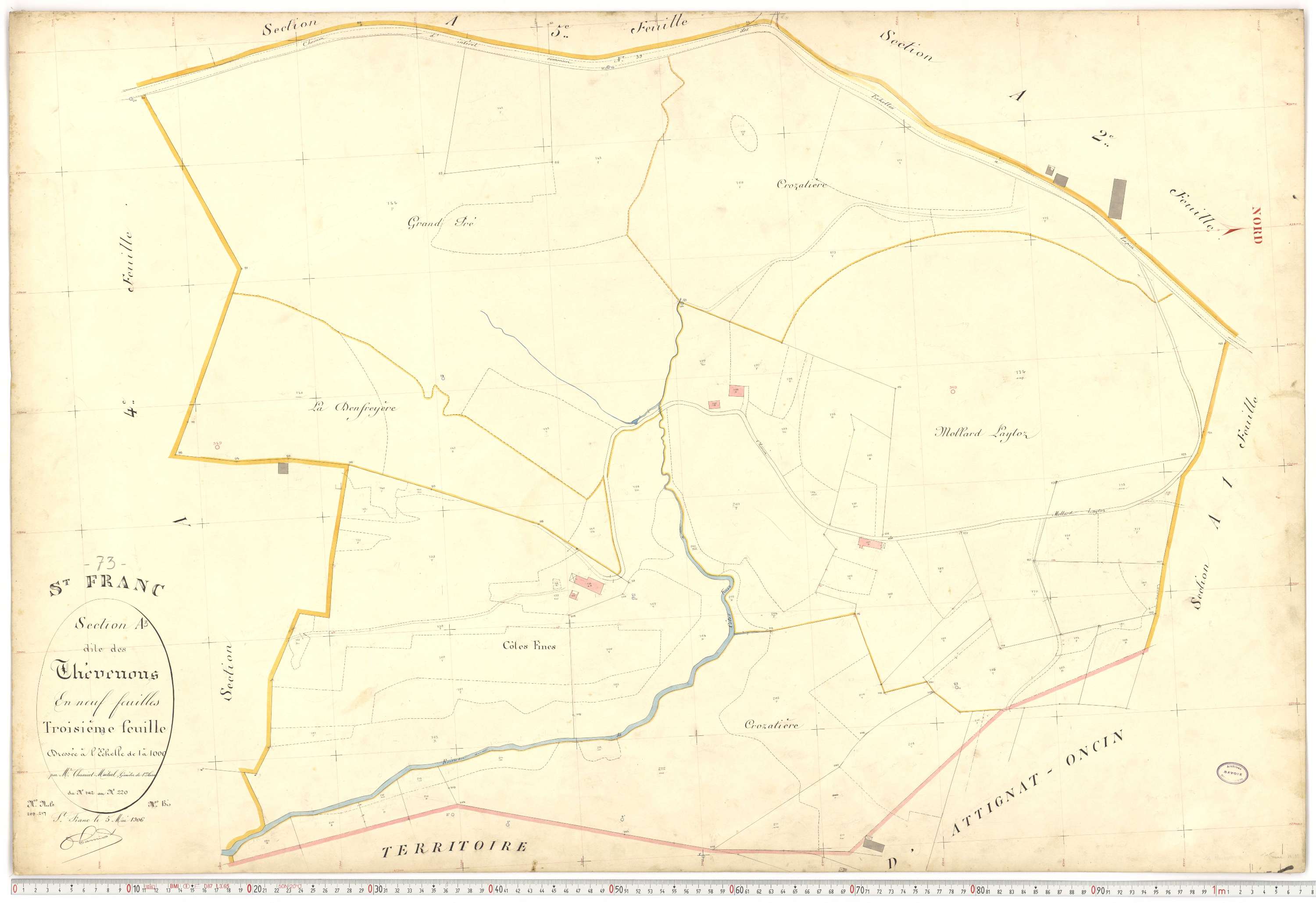 Saint-Franc - Plans cadastraux du premier cadastre français.