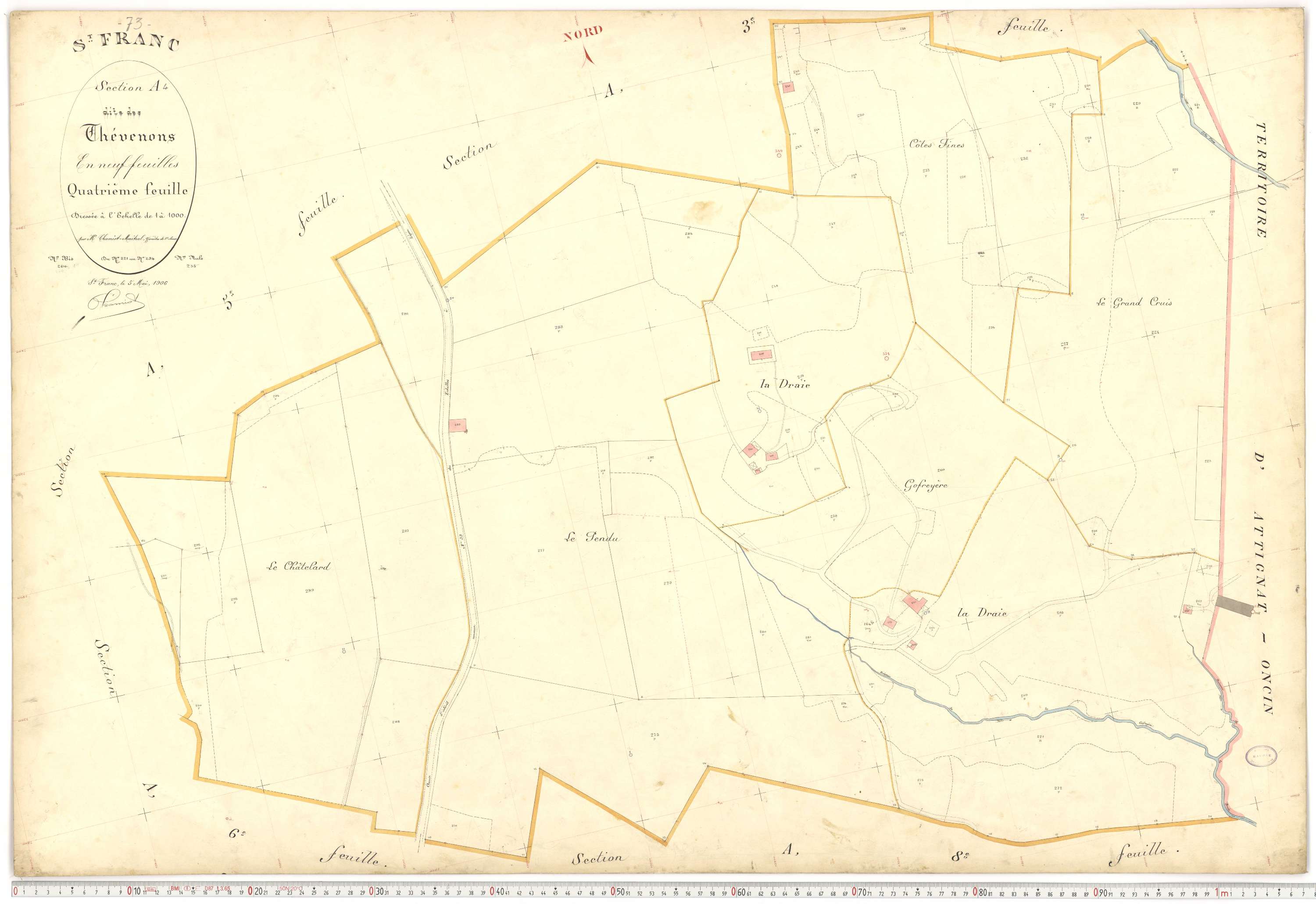 Saint-Franc - Plans cadastraux du premier cadastre français.