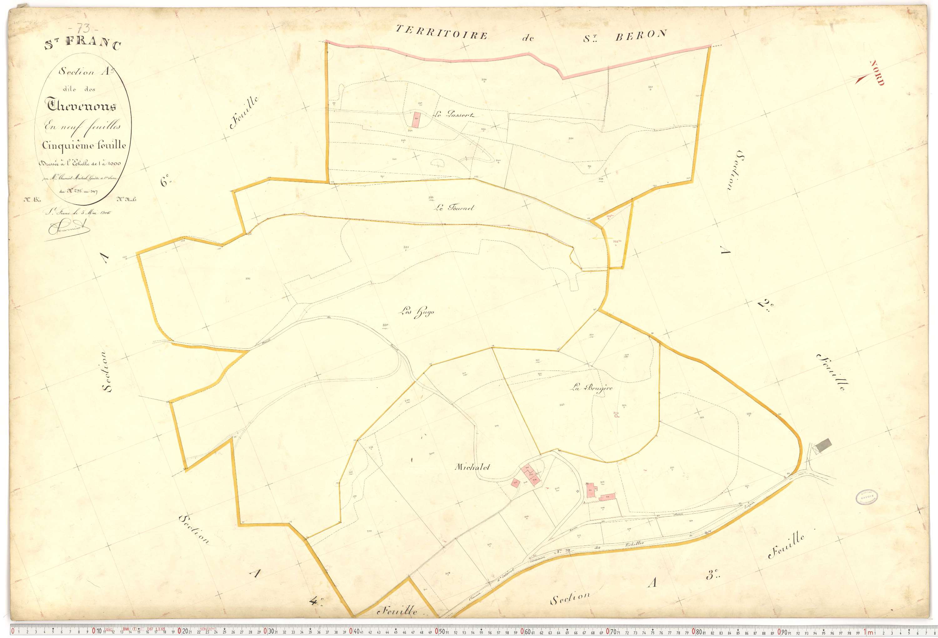 Saint-Franc - Plans cadastraux du premier cadastre français.