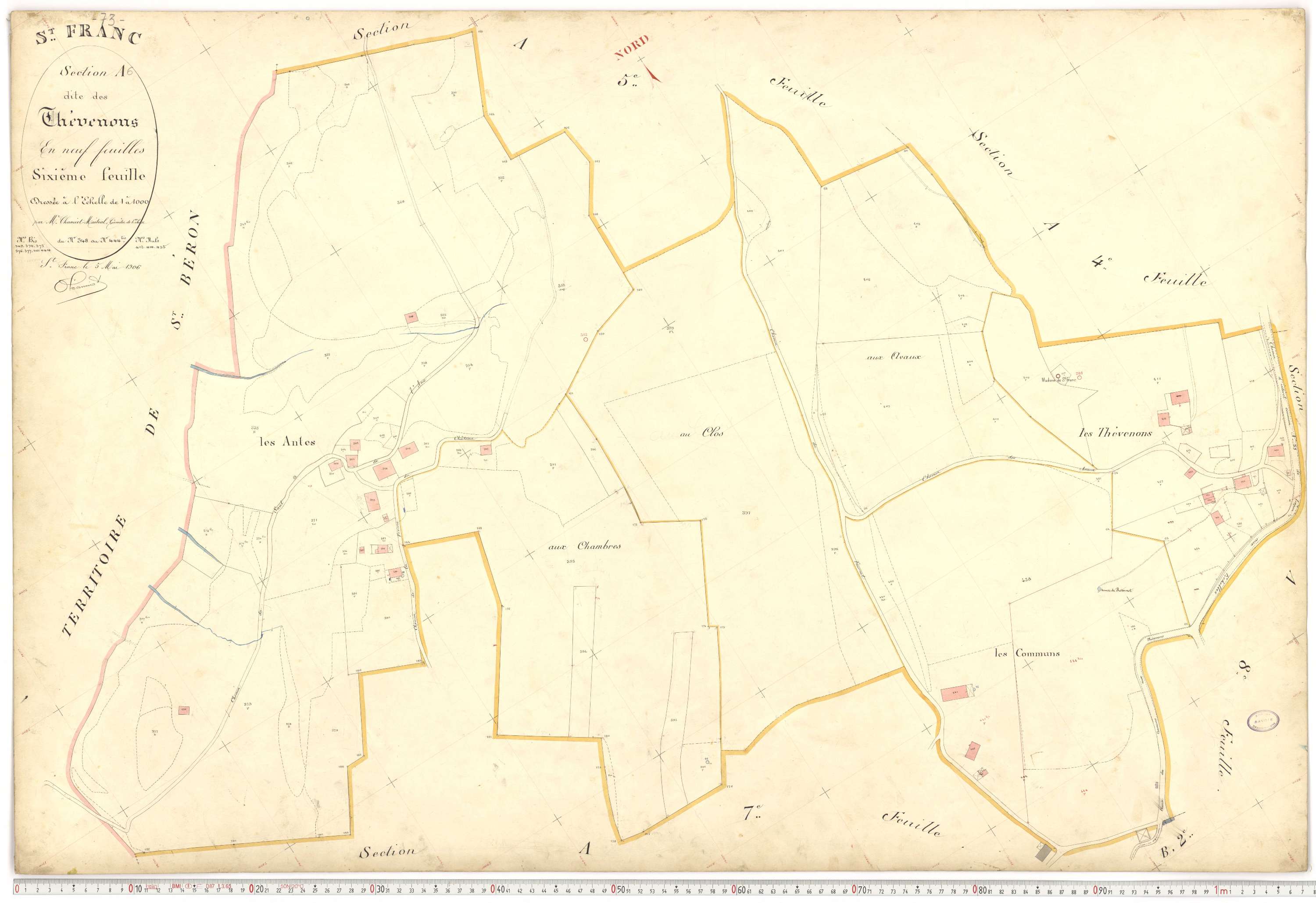 Saint-Franc - Plans cadastraux du premier cadastre français.