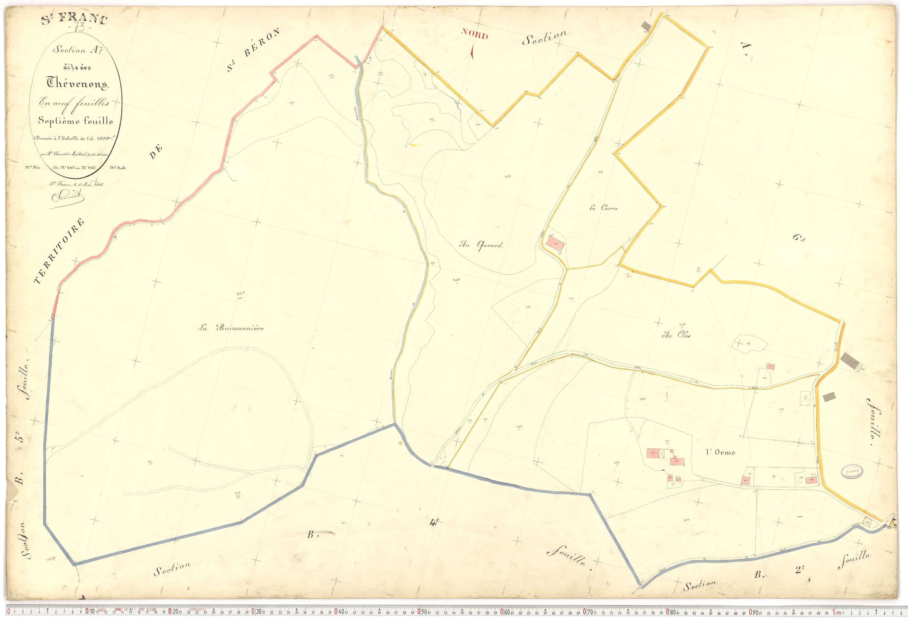 Saint-Franc - Plans cadastraux du premier cadastre français.