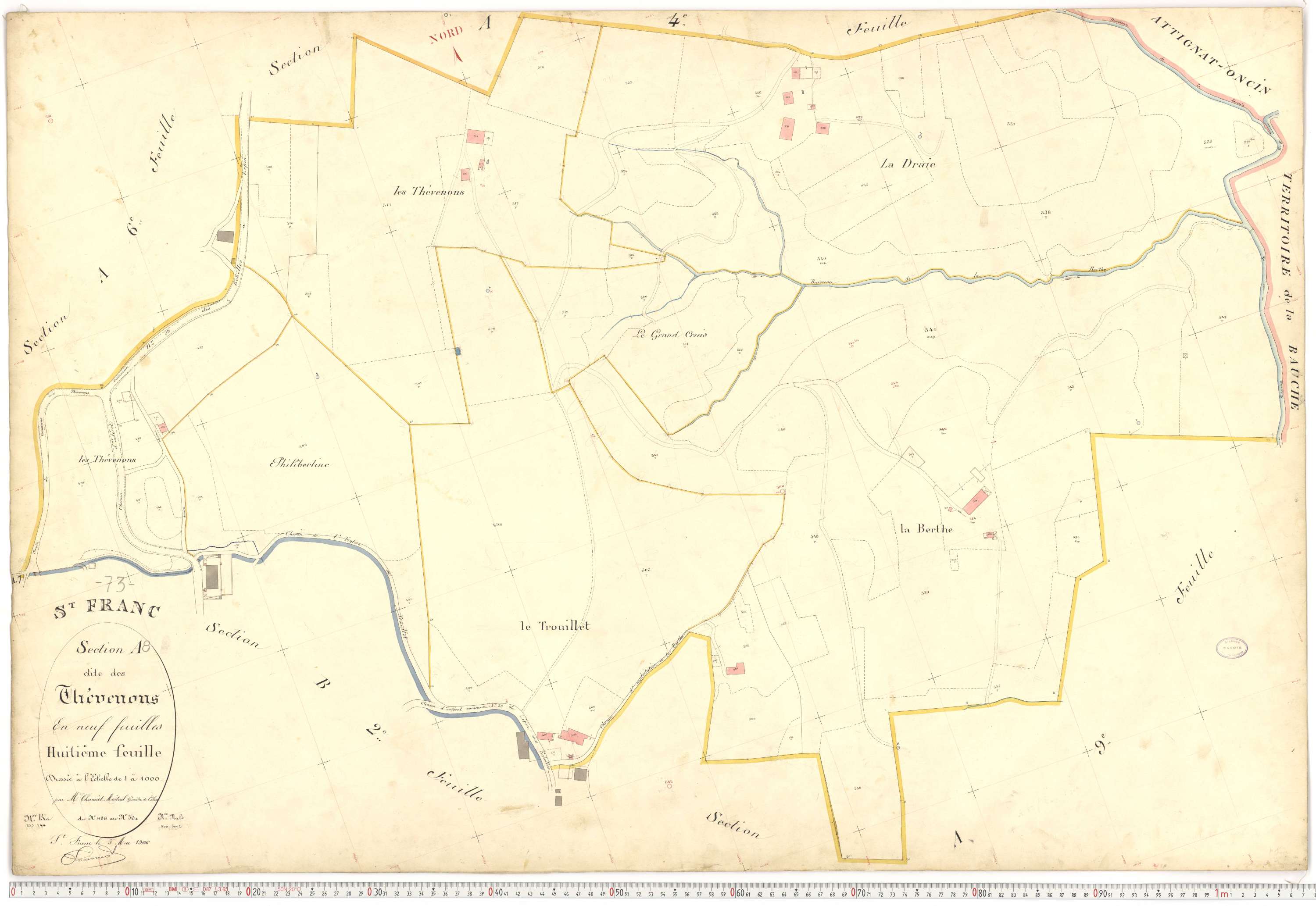 Saint-Franc - Plans cadastraux du premier cadastre français.