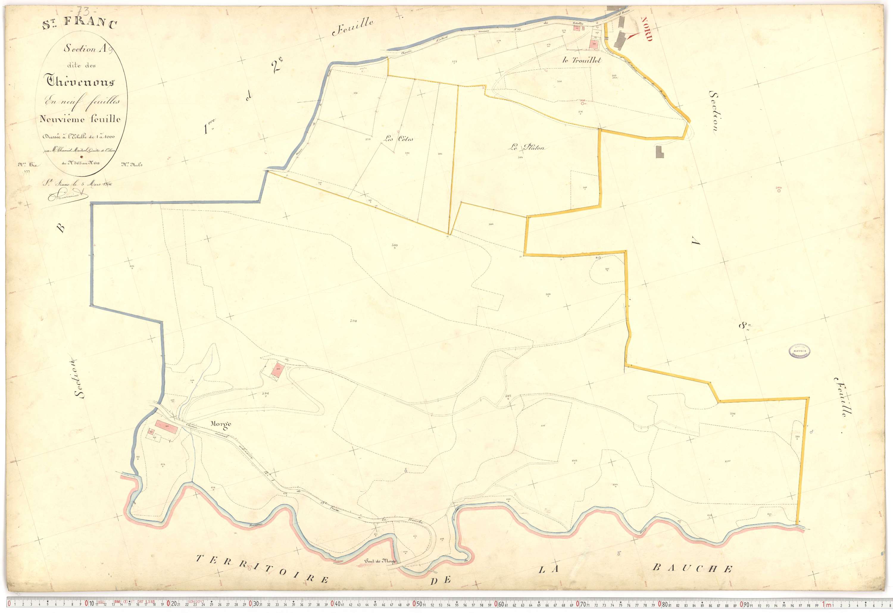 Saint-Franc - Plans cadastraux du premier cadastre français.