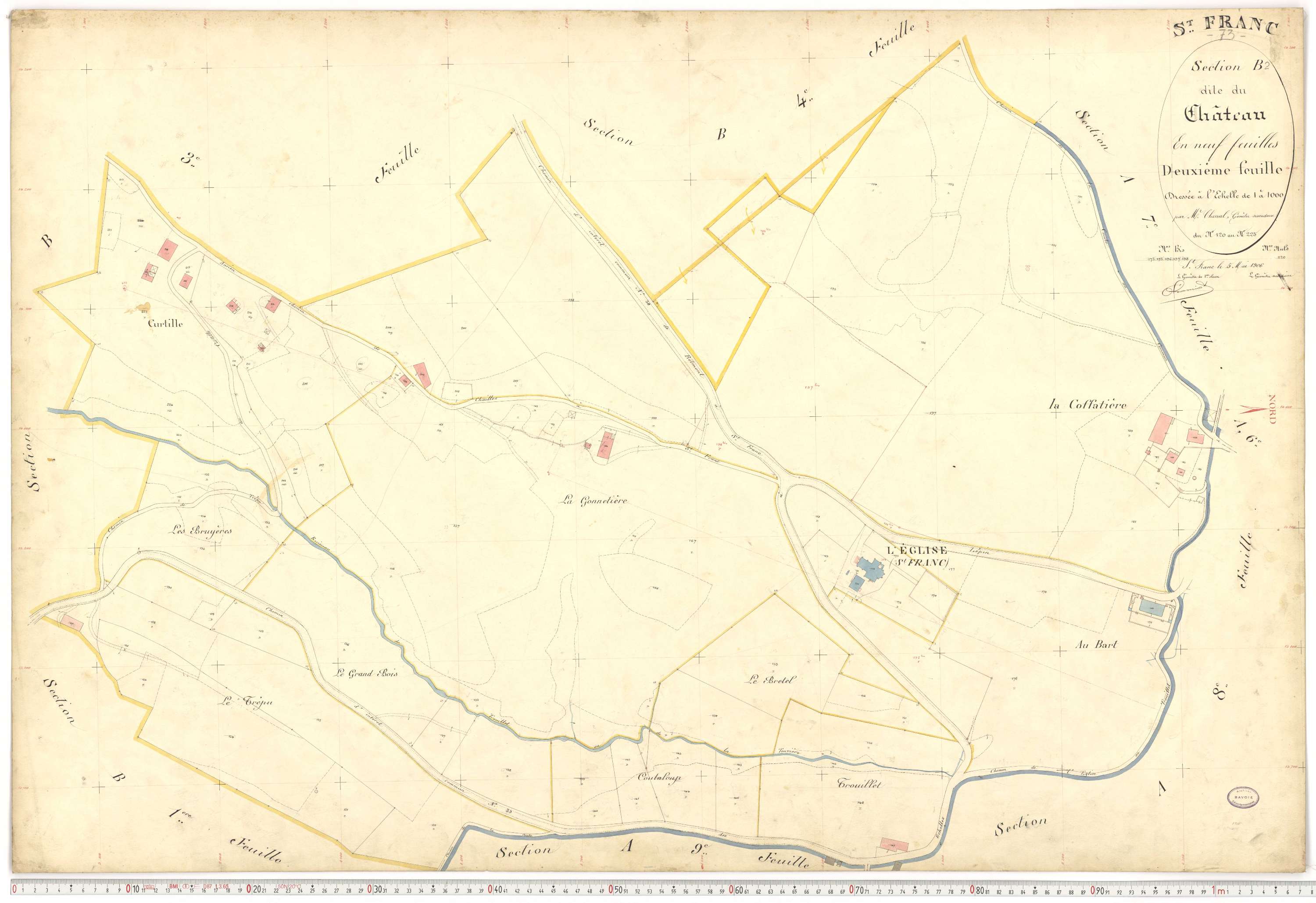 Saint-Franc - Plans cadastraux du premier cadastre français.