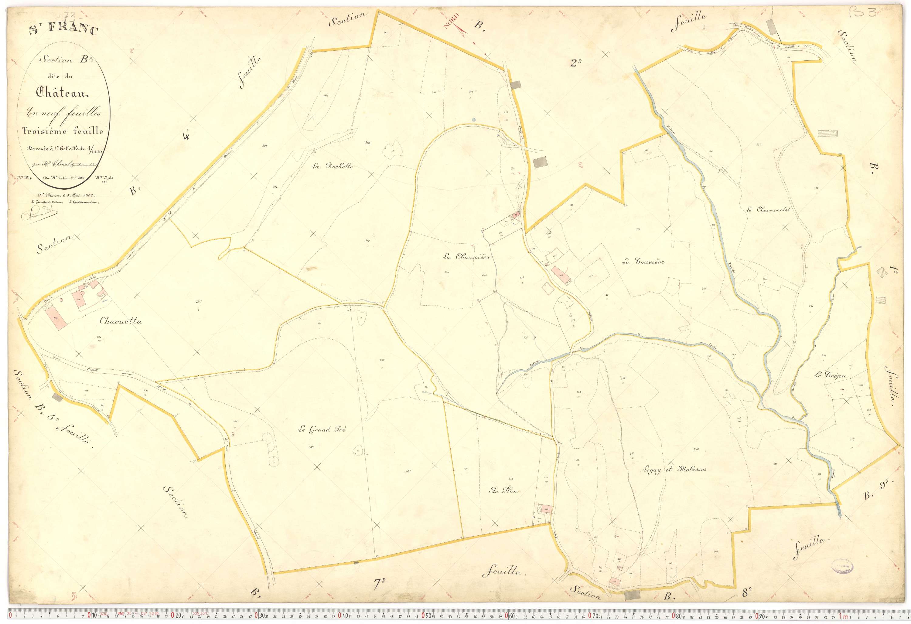 Saint-Franc - Plans cadastraux du premier cadastre français.