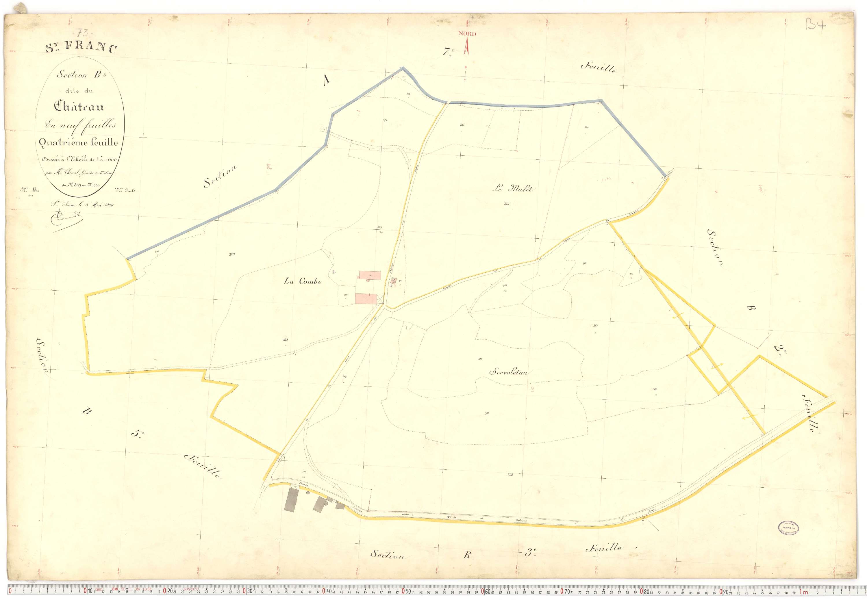 Saint-Franc - Plans cadastraux du premier cadastre français.