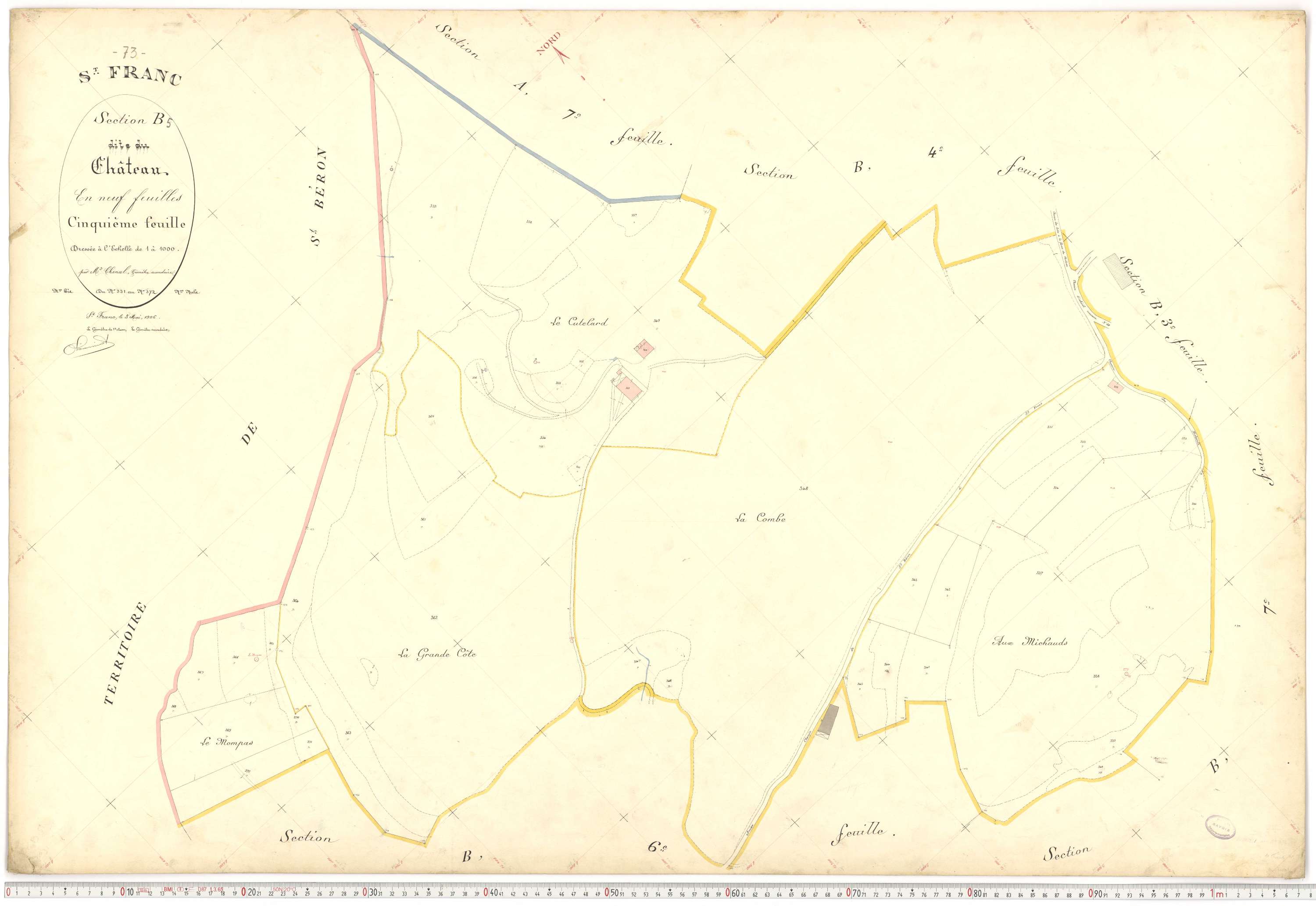 Saint-Franc - Plans cadastraux du premier cadastre français.