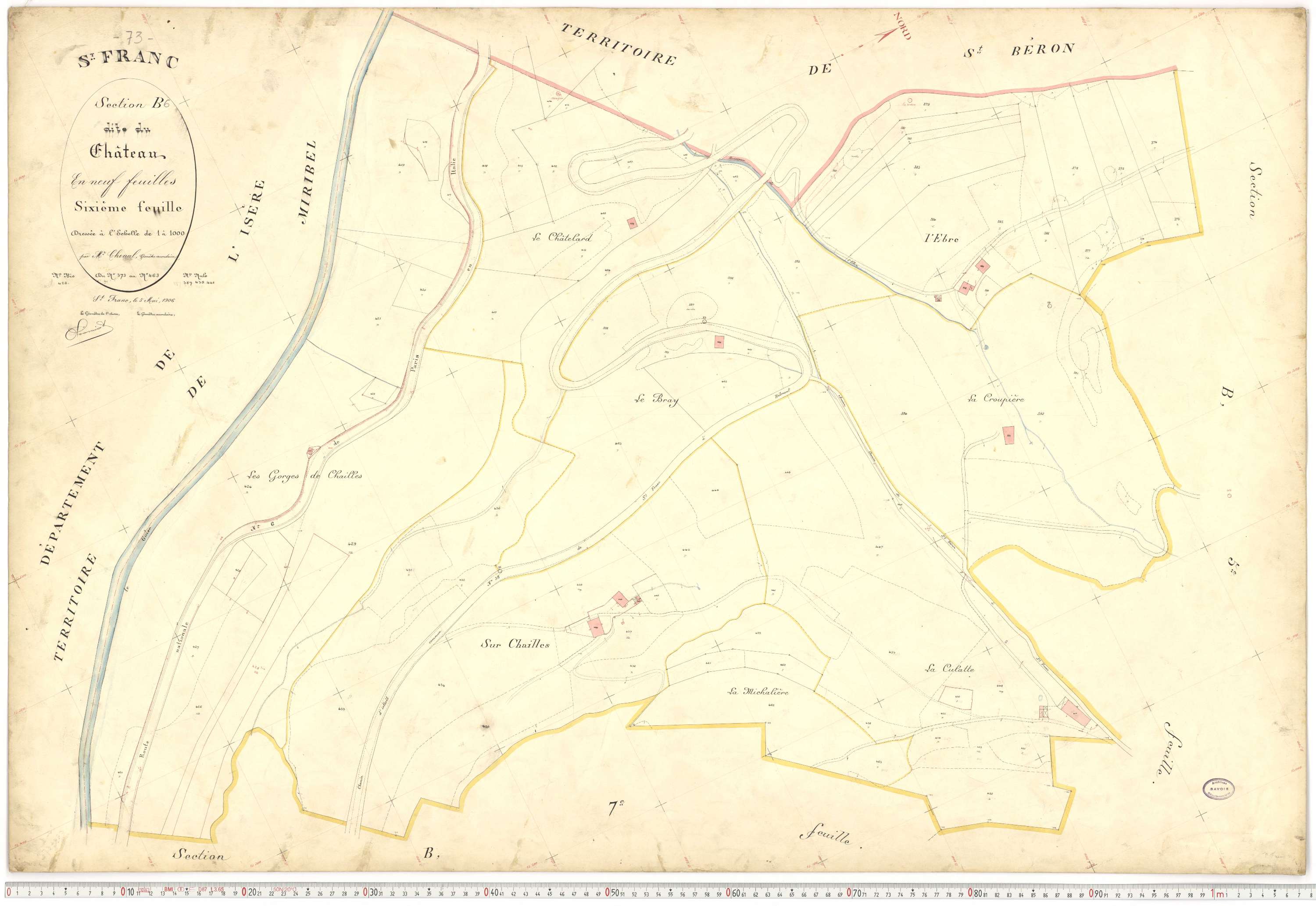 Saint-Franc - Plans cadastraux du premier cadastre français.
