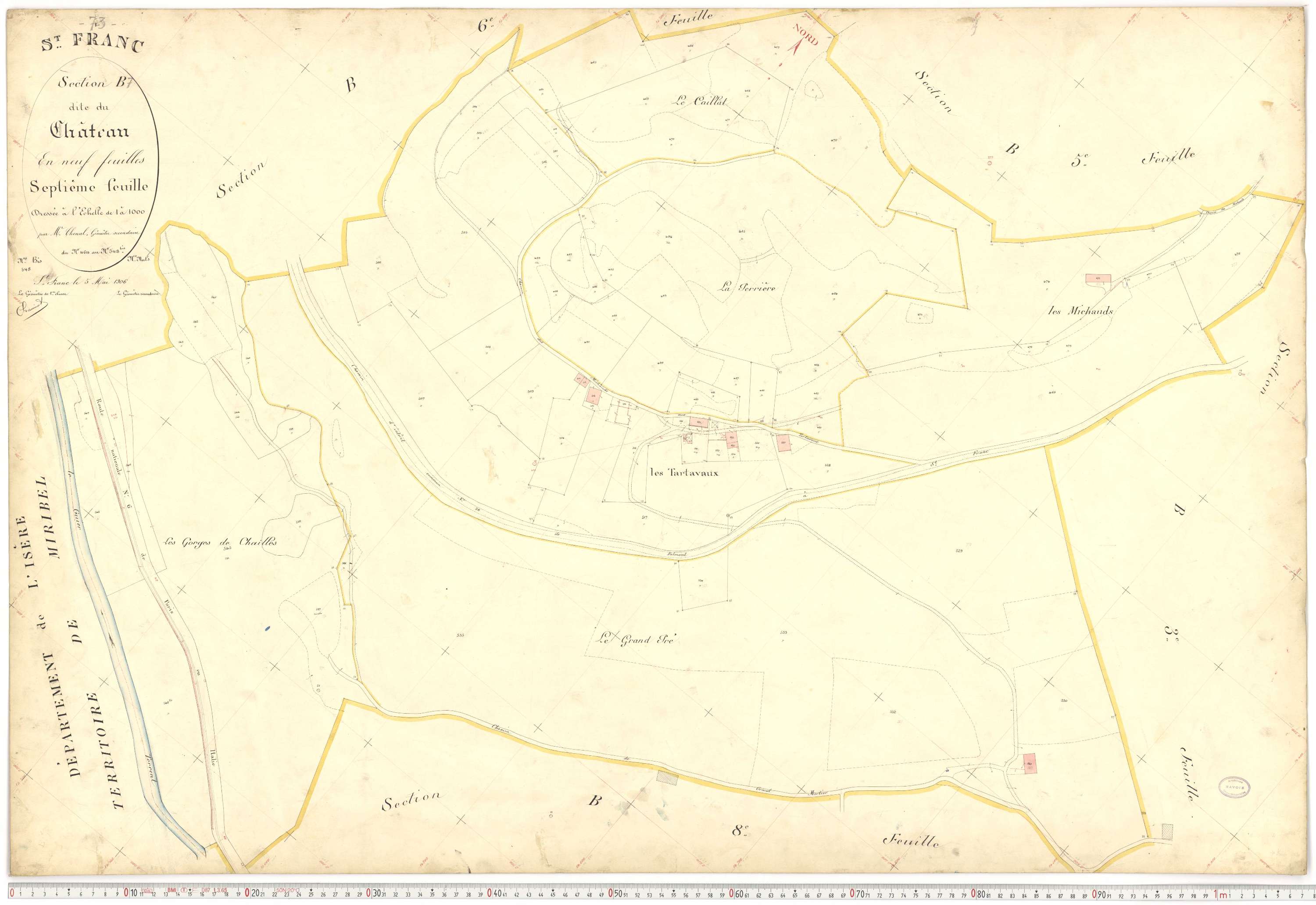 Saint-Franc - Plans cadastraux du premier cadastre français.