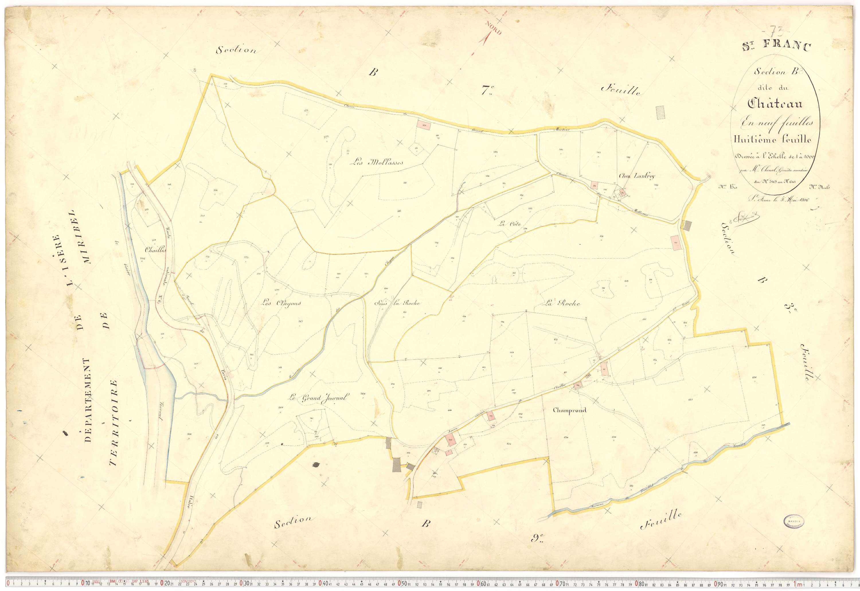 Saint-Franc - Plans cadastraux du premier cadastre français.