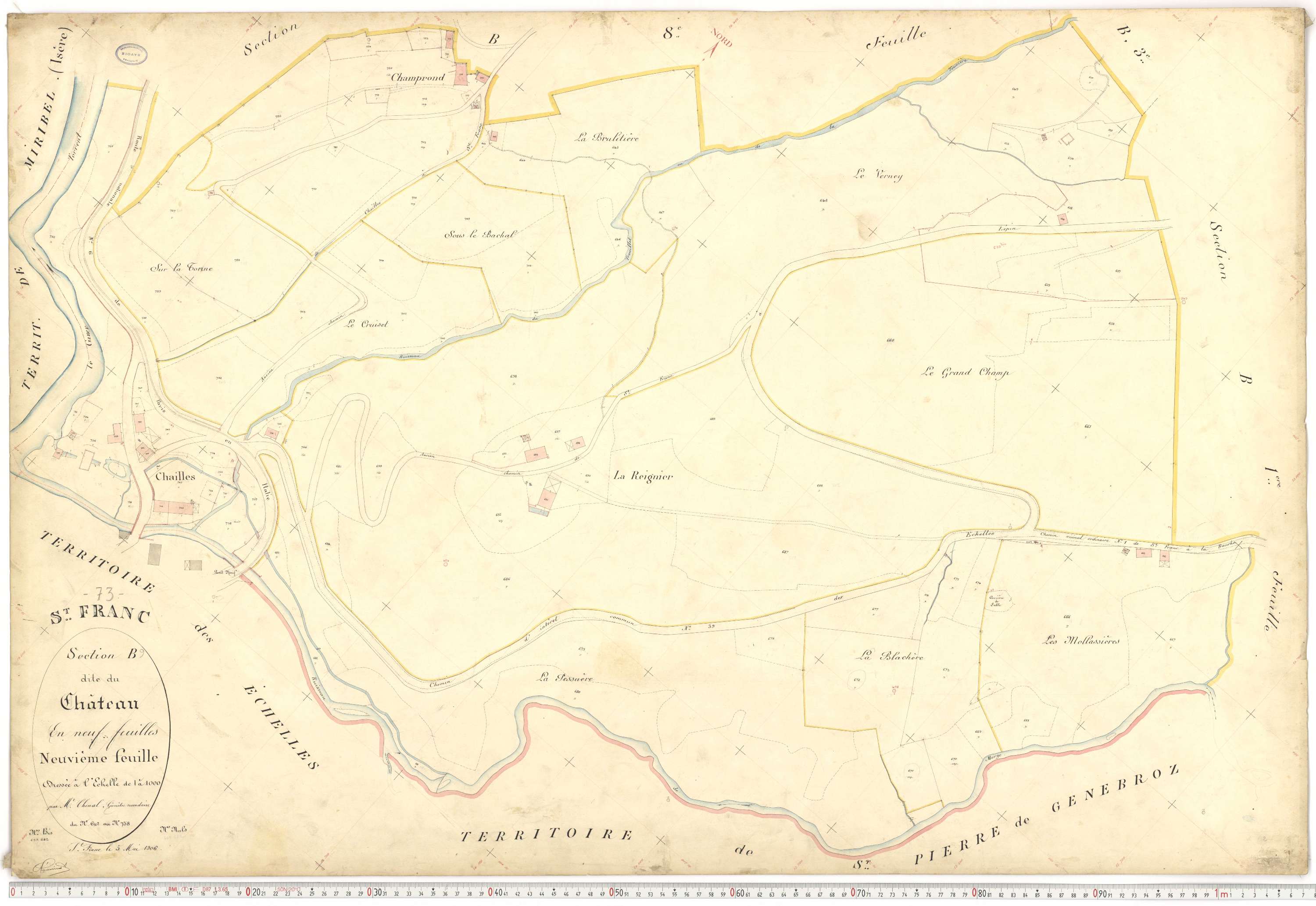 Saint-Franc - Plans cadastraux du premier cadastre français.