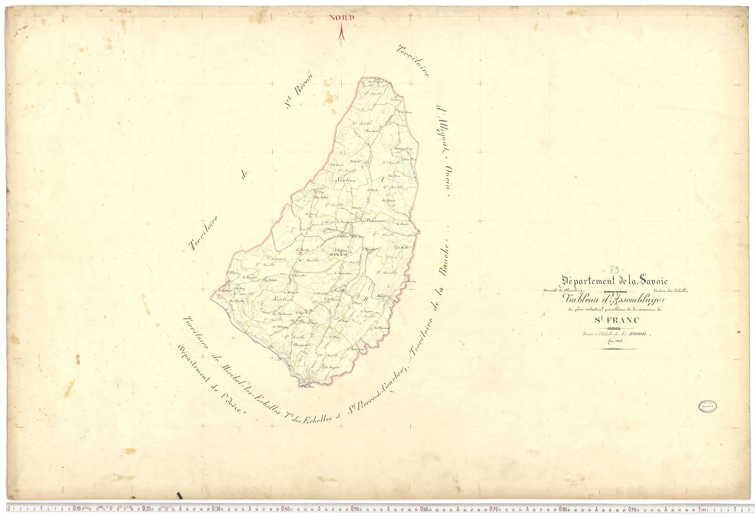 Saint-Franc - Plans cadastraux du premier cadastre français.
