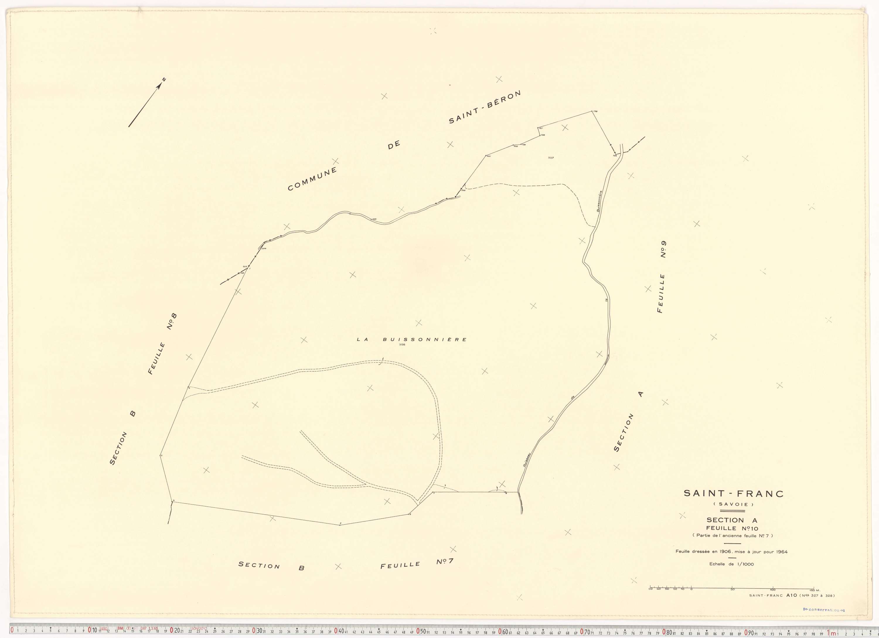 Saint-Franc - Plans cadastraux du cadastre rénové en 1964 et mis à jour en 1988.