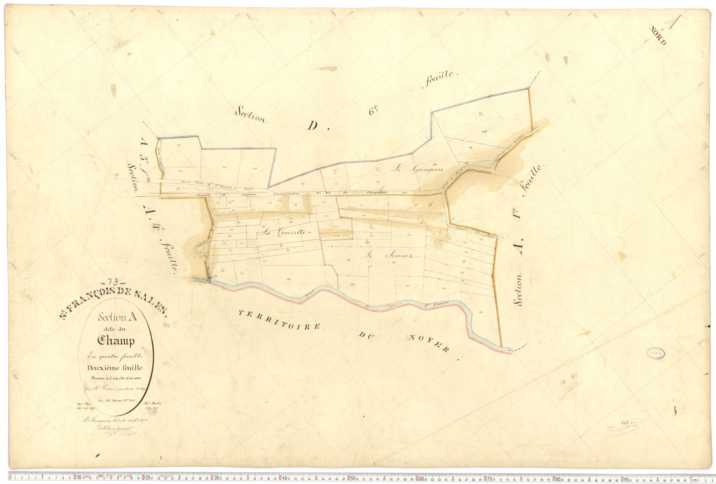 Saint-François-de-Sales - Plans cadastraux du premier cadastre français.