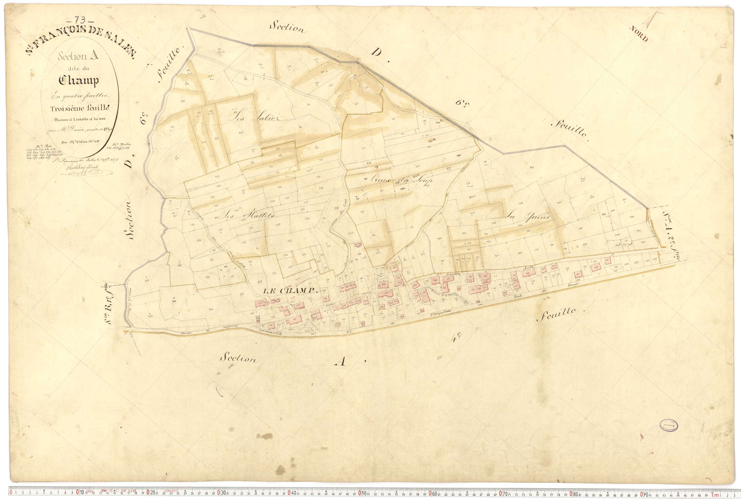 Saint-François-de-Sales - Plans cadastraux du premier cadastre français.