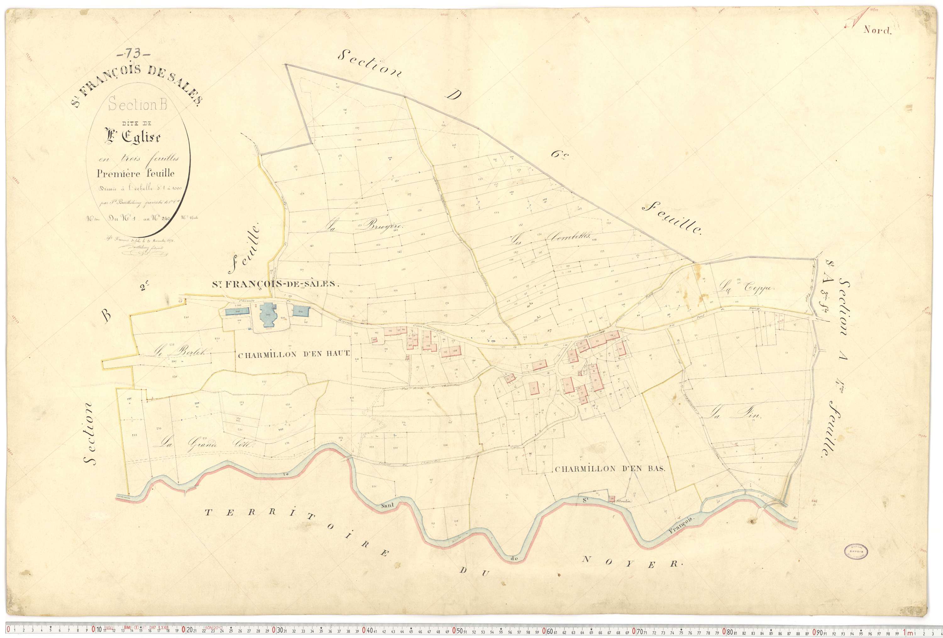 Saint-François-de-Sales - Plans cadastraux du premier cadastre français.