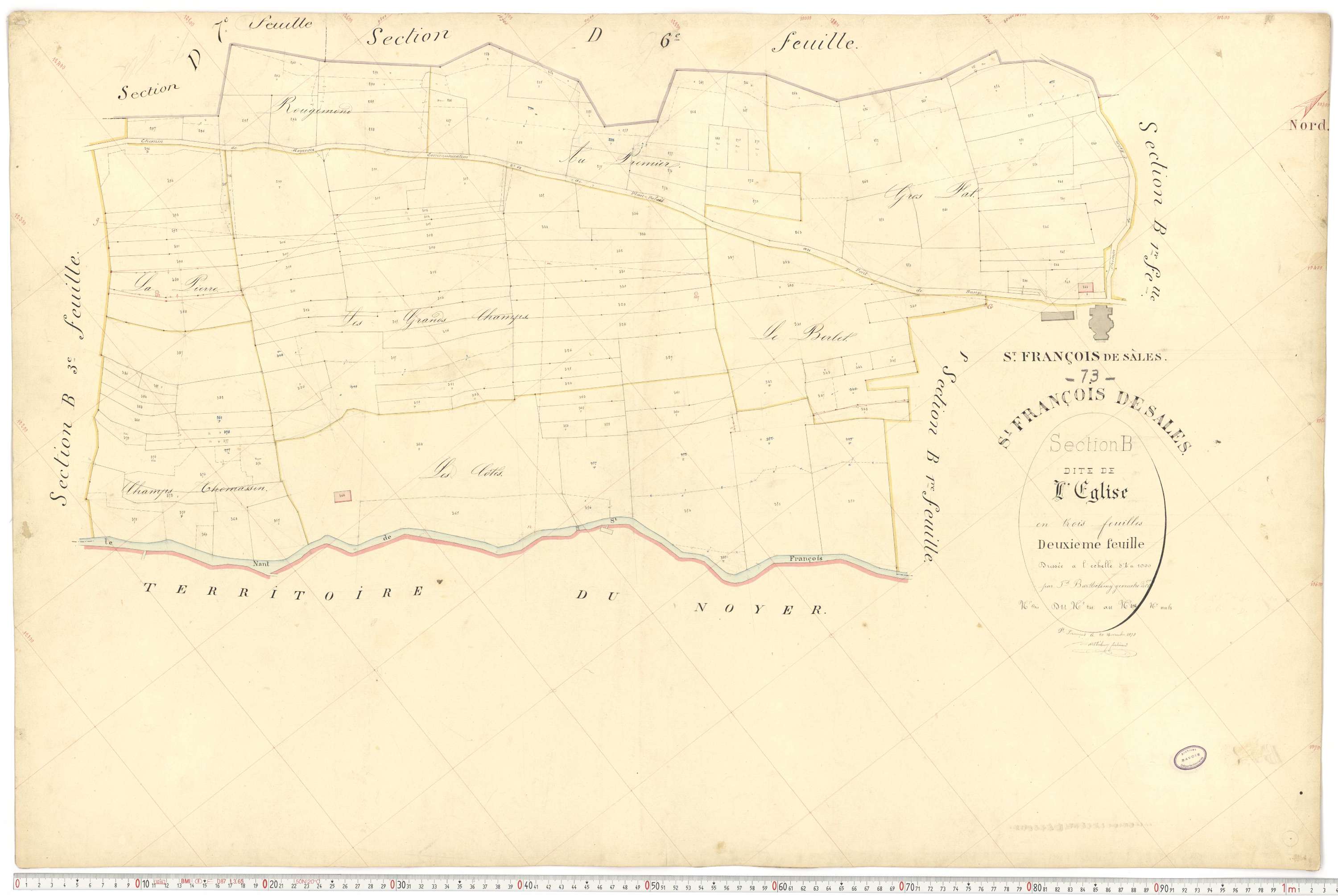 Saint-François-de-Sales - Plans cadastraux du premier cadastre français.
