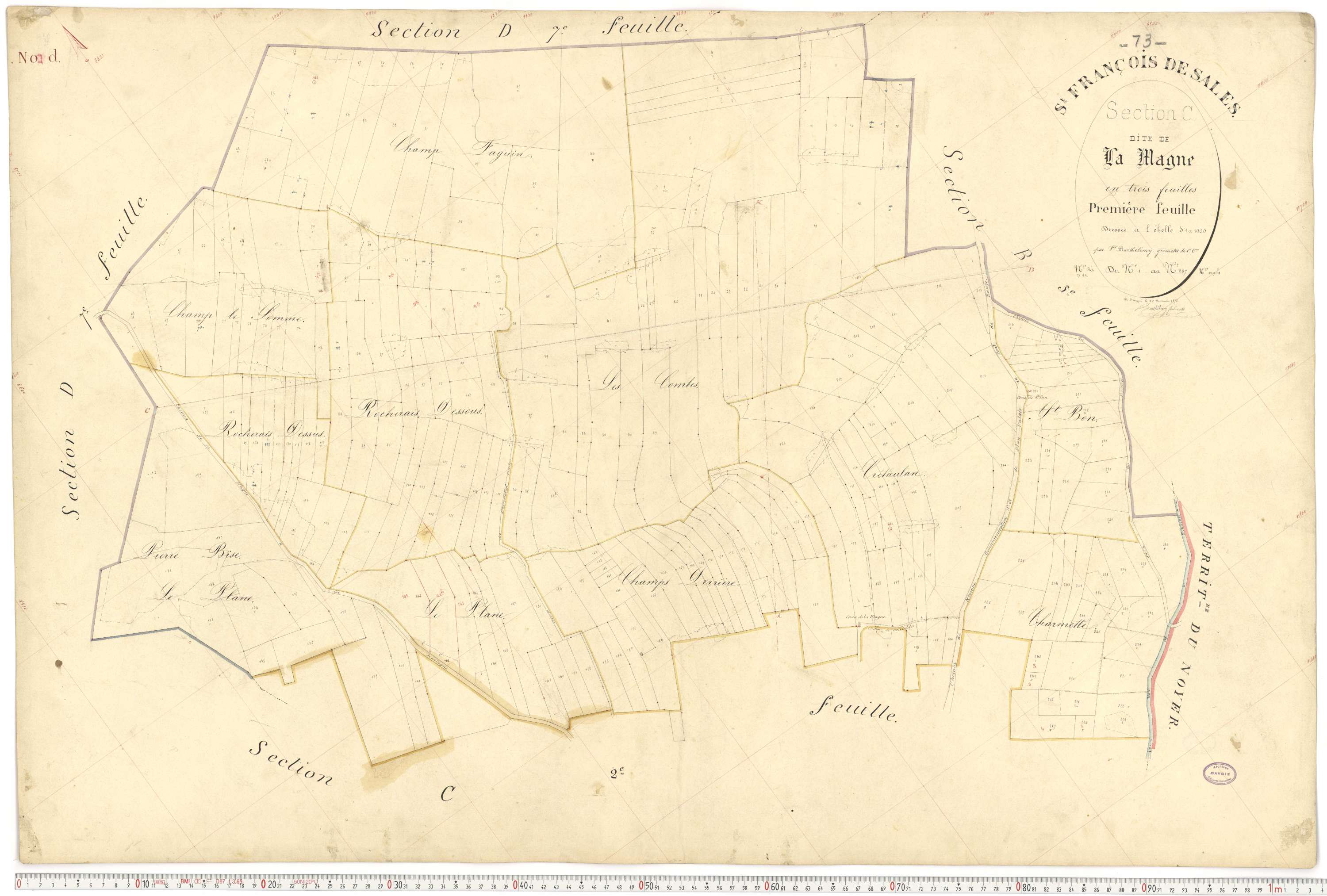 Saint-François-de-Sales - Plans cadastraux du premier cadastre français.