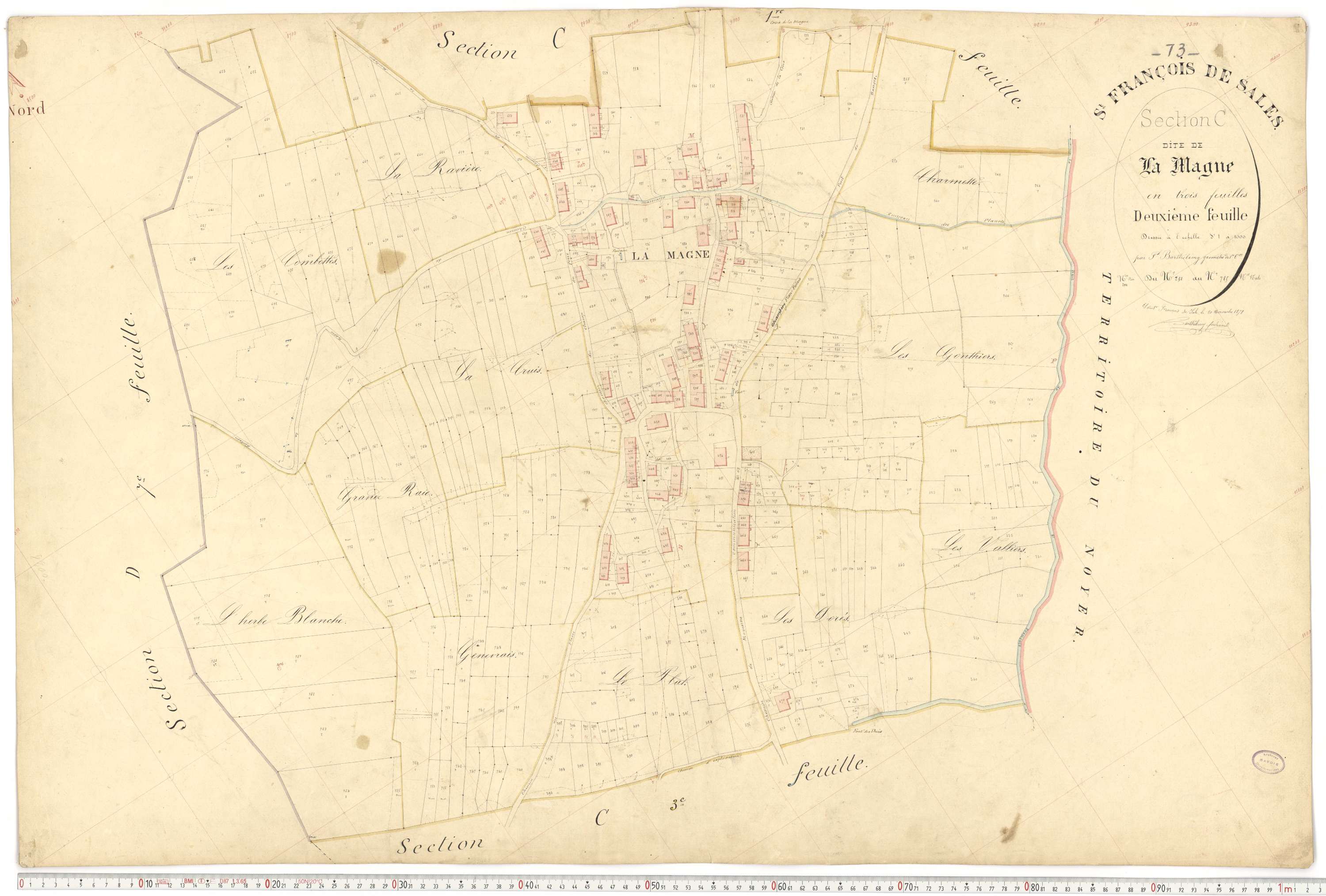 Saint-François-de-Sales - Plans cadastraux du premier cadastre français.