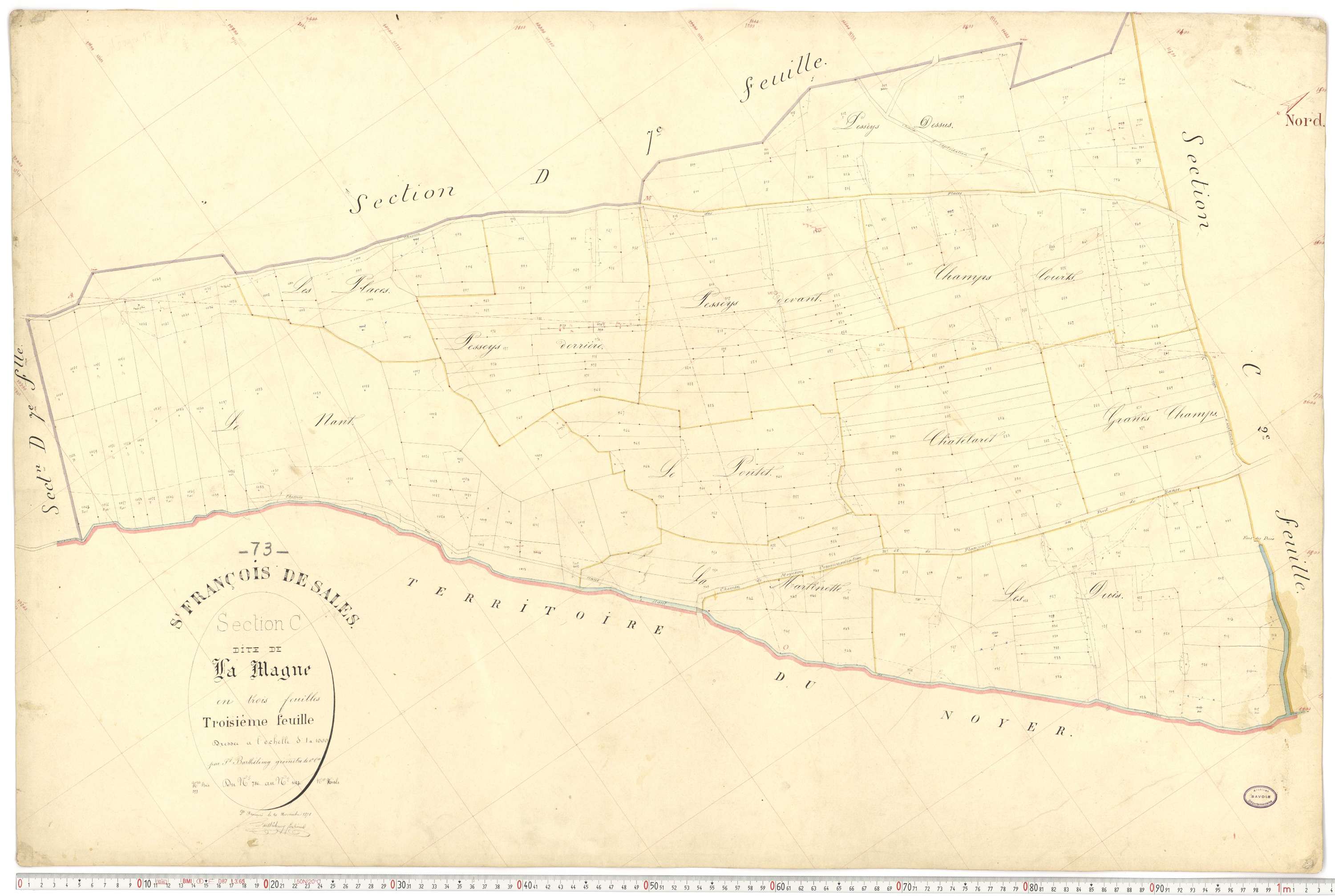 Saint-François-de-Sales - Plans cadastraux du premier cadastre français.