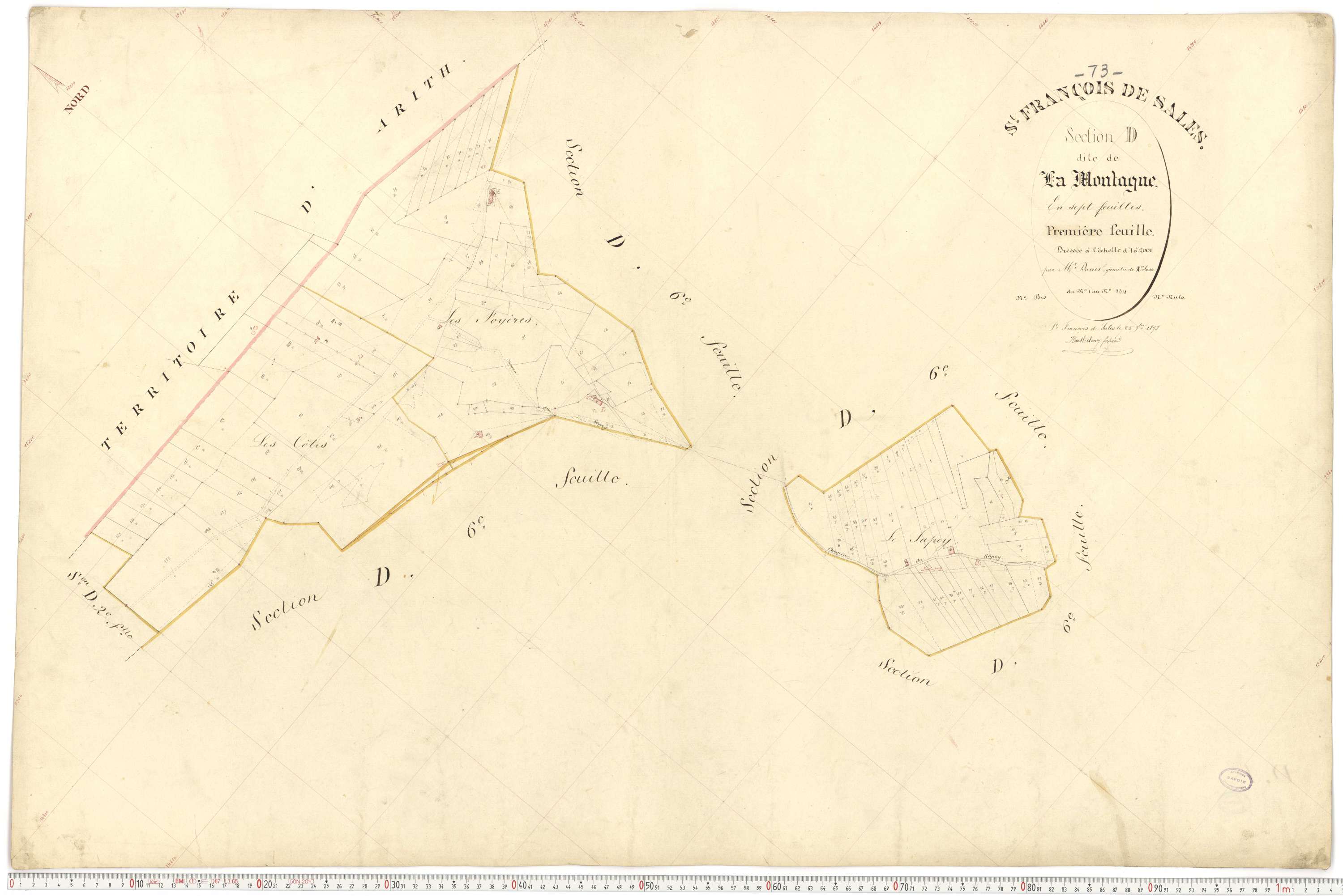 Saint-François-de-Sales - Plans cadastraux du premier cadastre français.