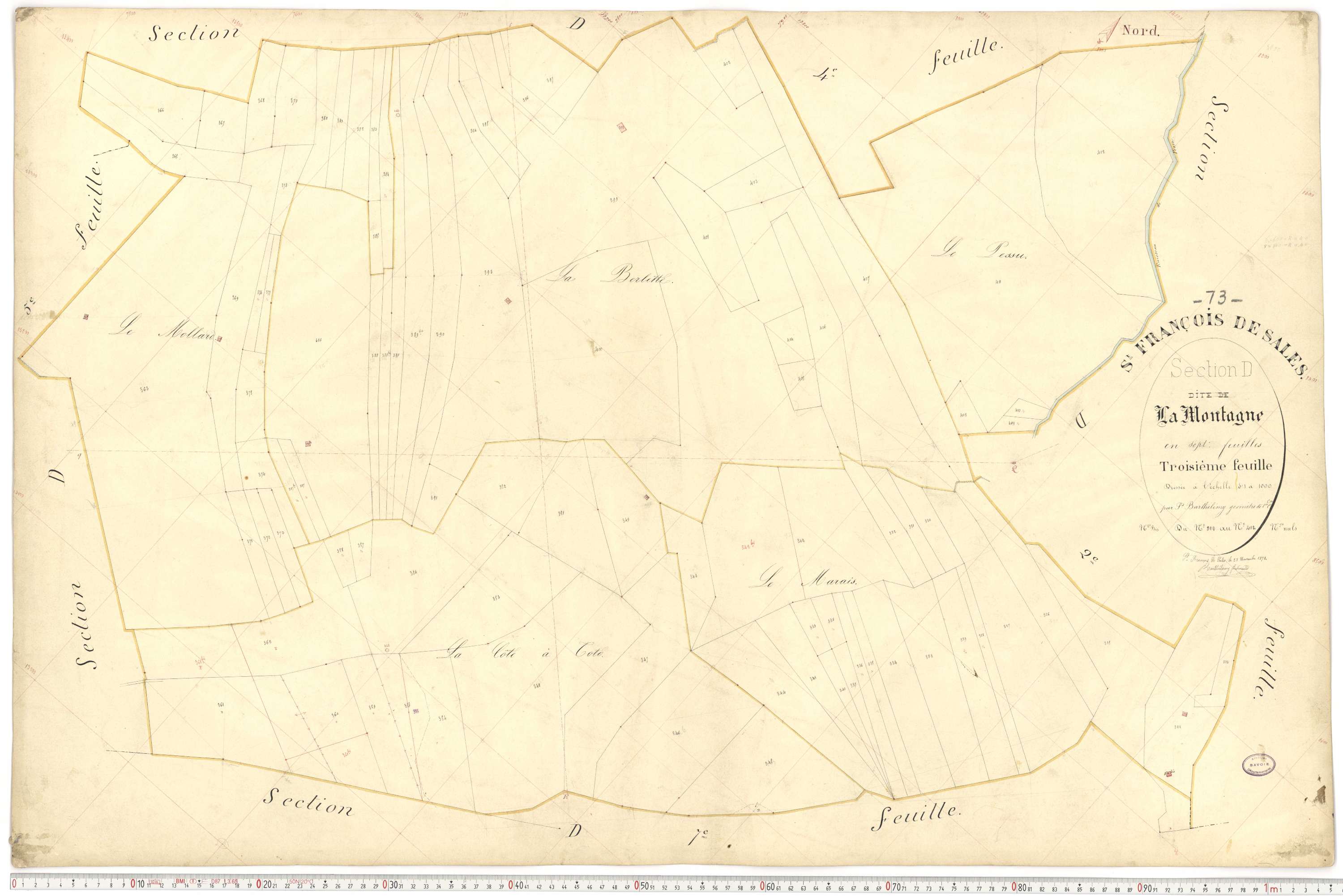 Saint-François-de-Sales - Plans cadastraux du premier cadastre français.