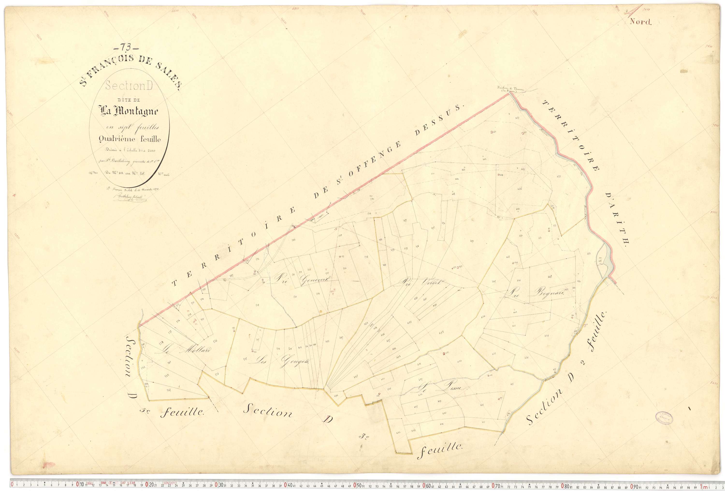 Saint-François-de-Sales - Plans cadastraux du premier cadastre français.