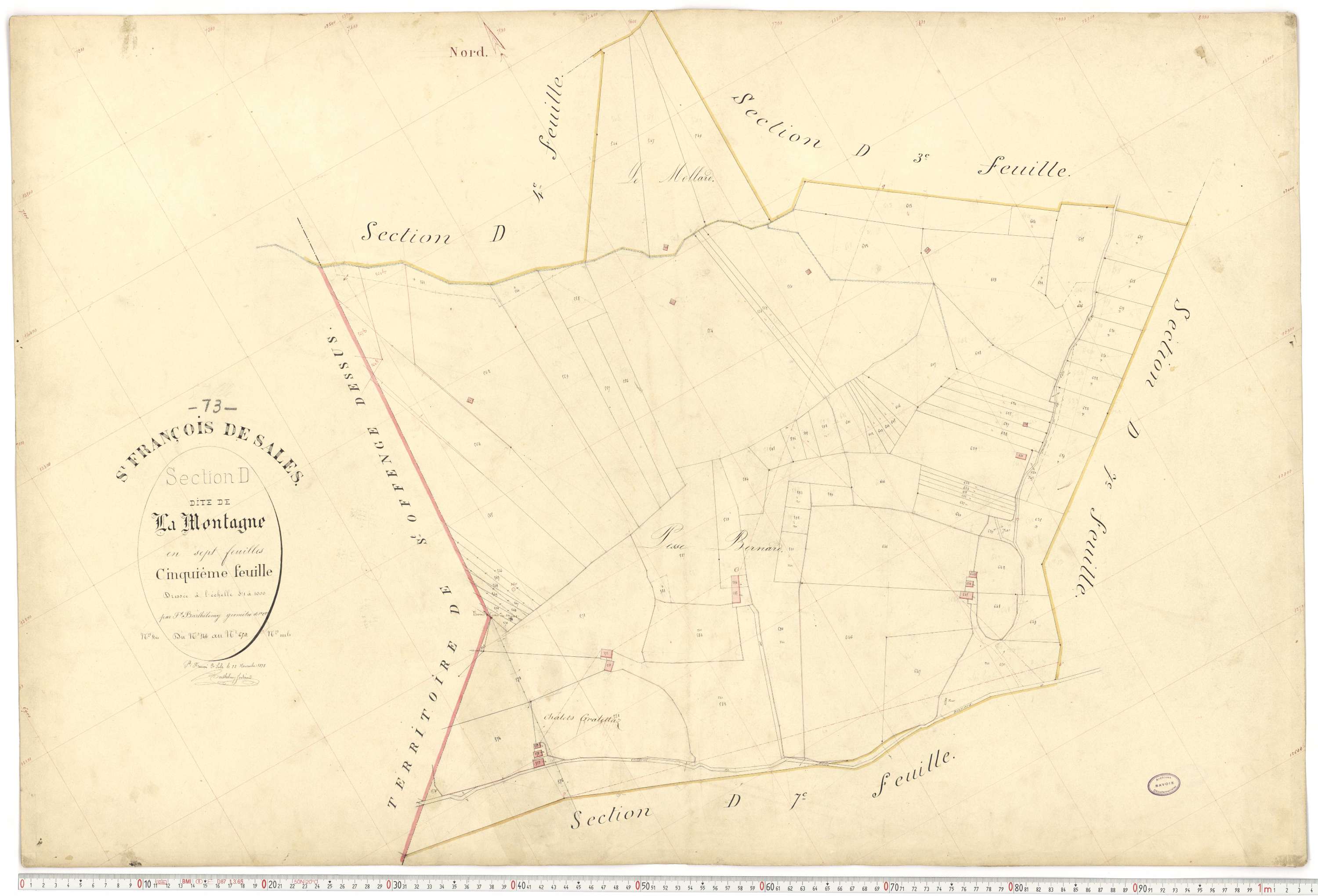 Saint-François-de-Sales - Plans cadastraux du premier cadastre français.