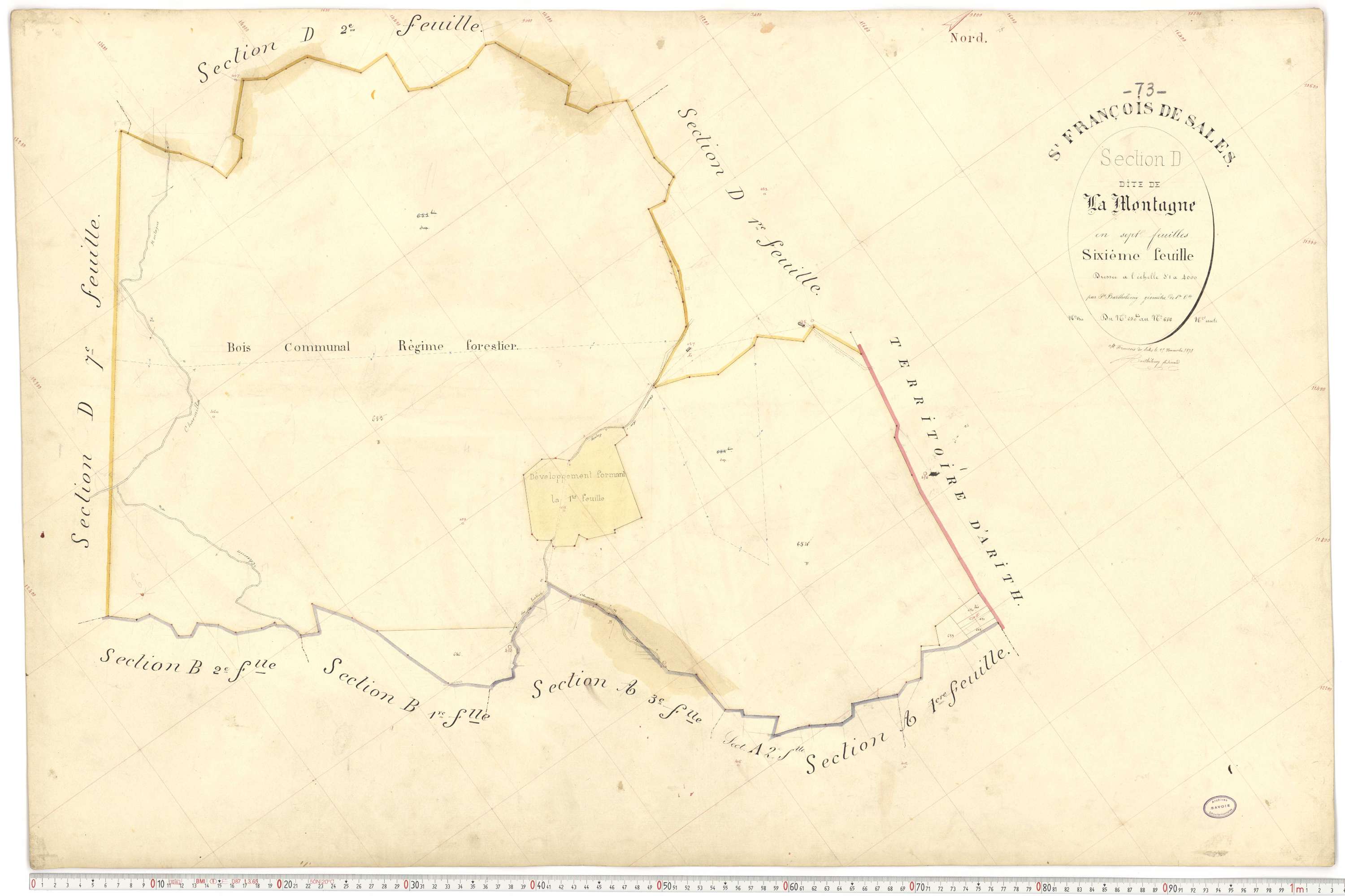 Saint-François-de-Sales - Plans cadastraux du premier cadastre français.