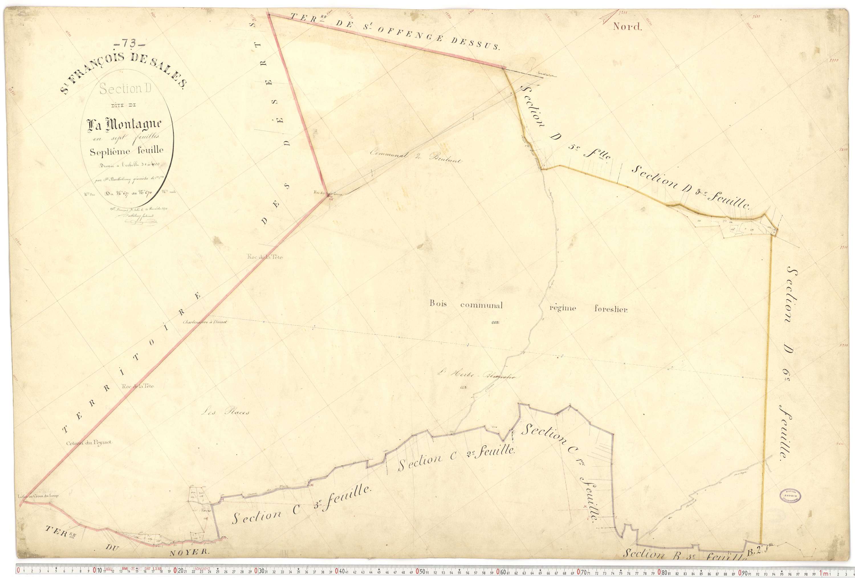 Saint-François-de-Sales - Plans cadastraux du premier cadastre français.